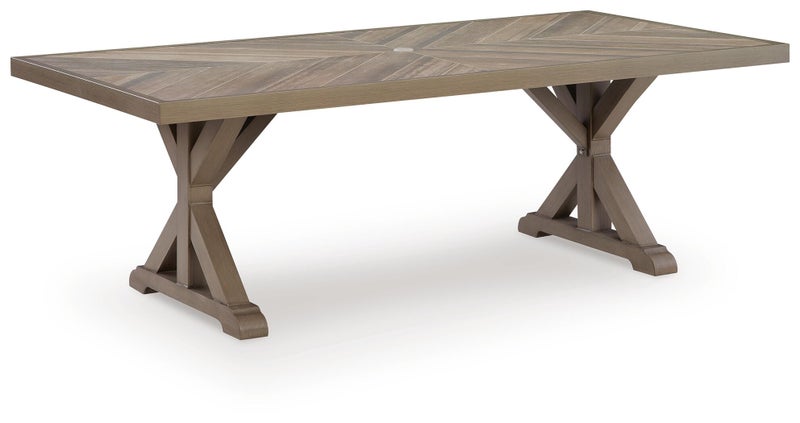 Revare Beach Outdoor Dining Table, Beige