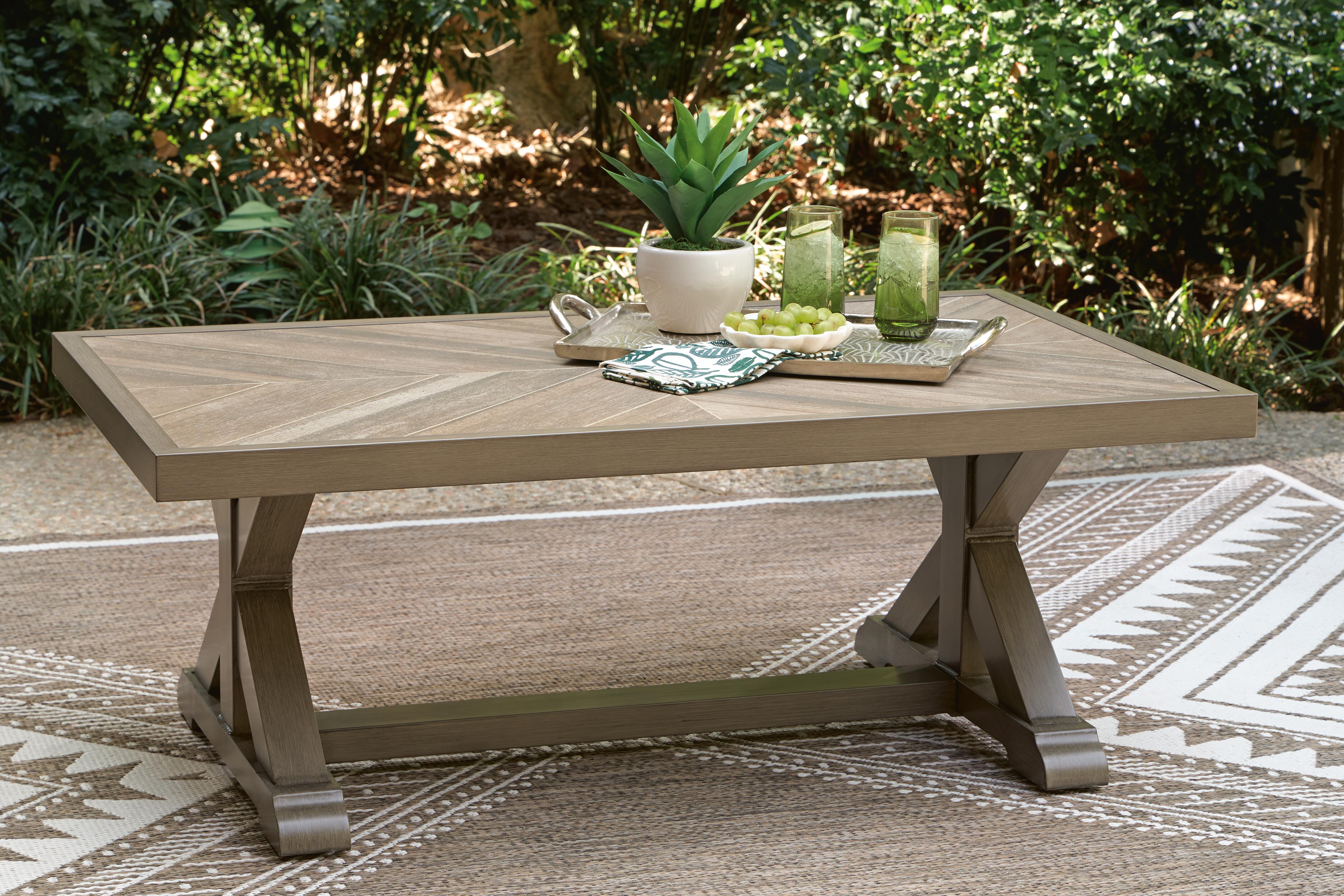 Revare Beach Outdoor Sofa and Loveseat with Coffee Table, , large