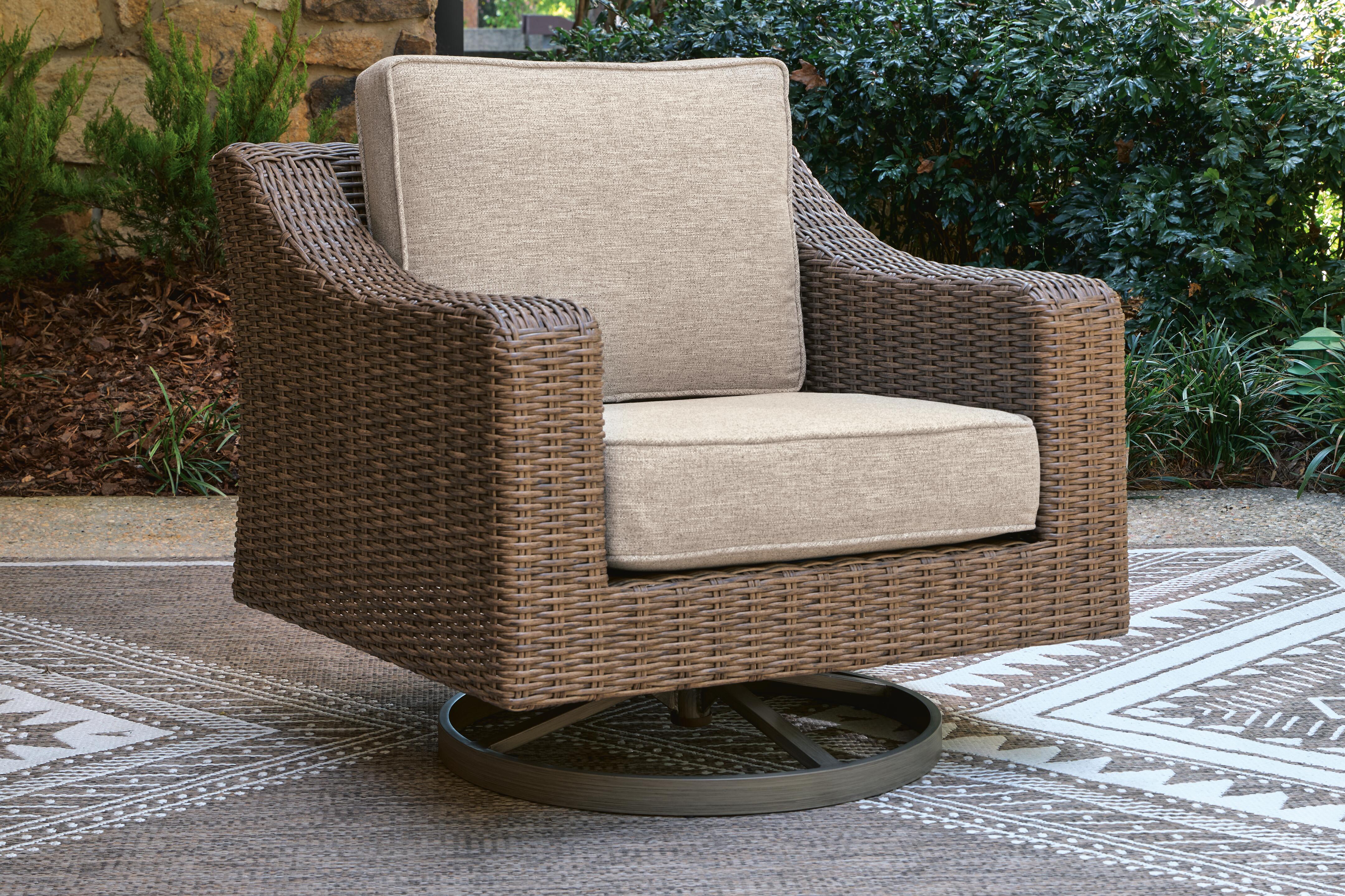 Revare Beach 2 Outdoor Swivel Lounge Chairs, , large