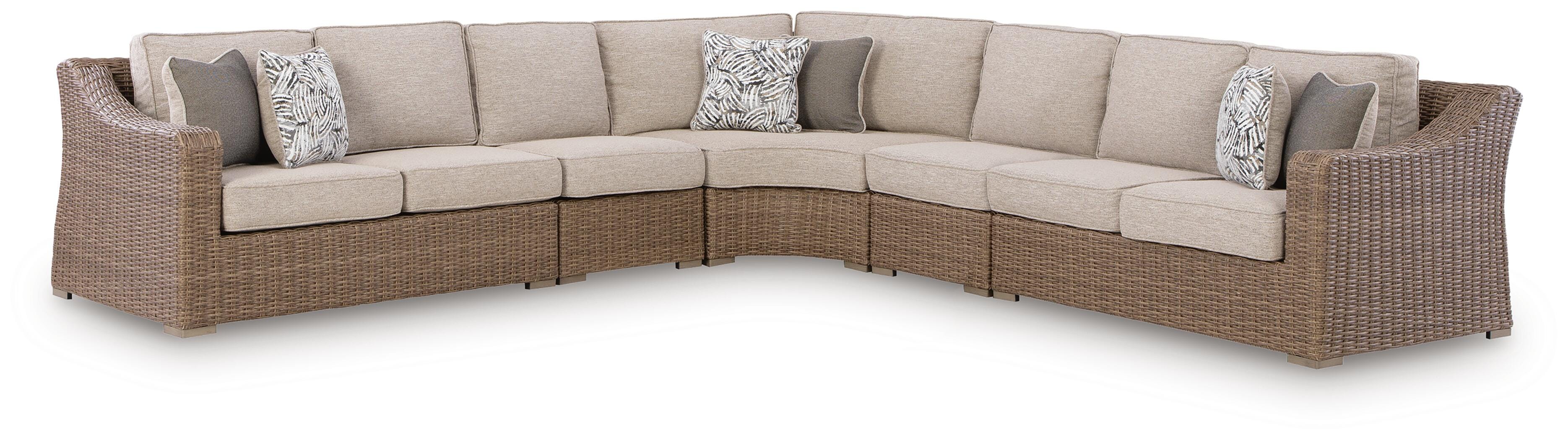 Revare Beach 5-Piece Outdoor Sectional, , large
