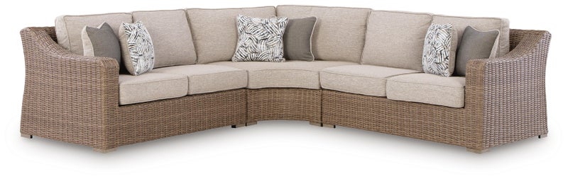 Revare Beach 3-Piece Outdoor Sectional, Beige