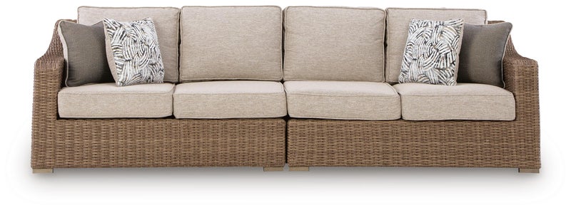 Revare Beach 2-Piece Outdoor Sectional, Beige