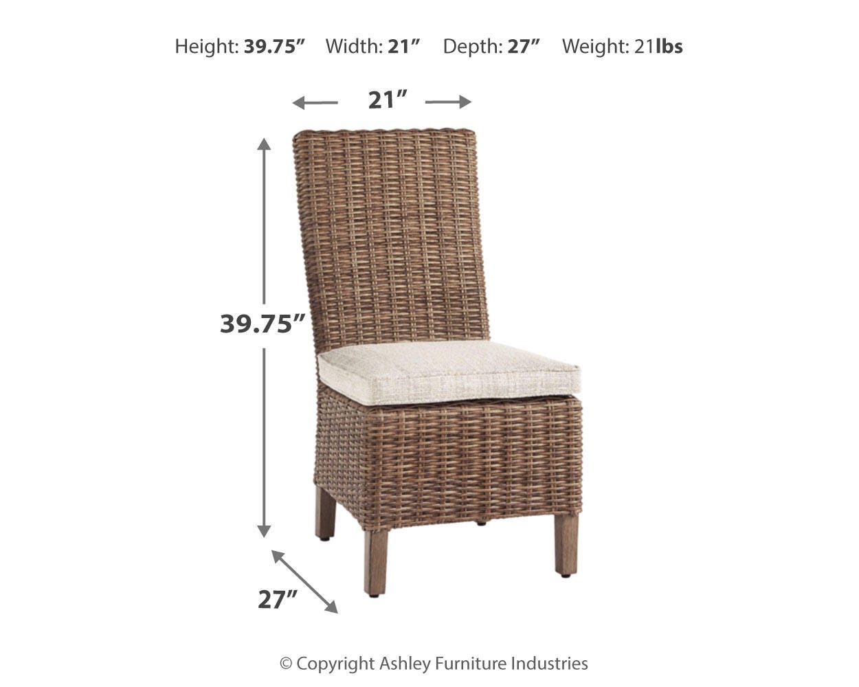 Beachcroft Outdoor Side Chair with Cushion (Set of 2) - image 6