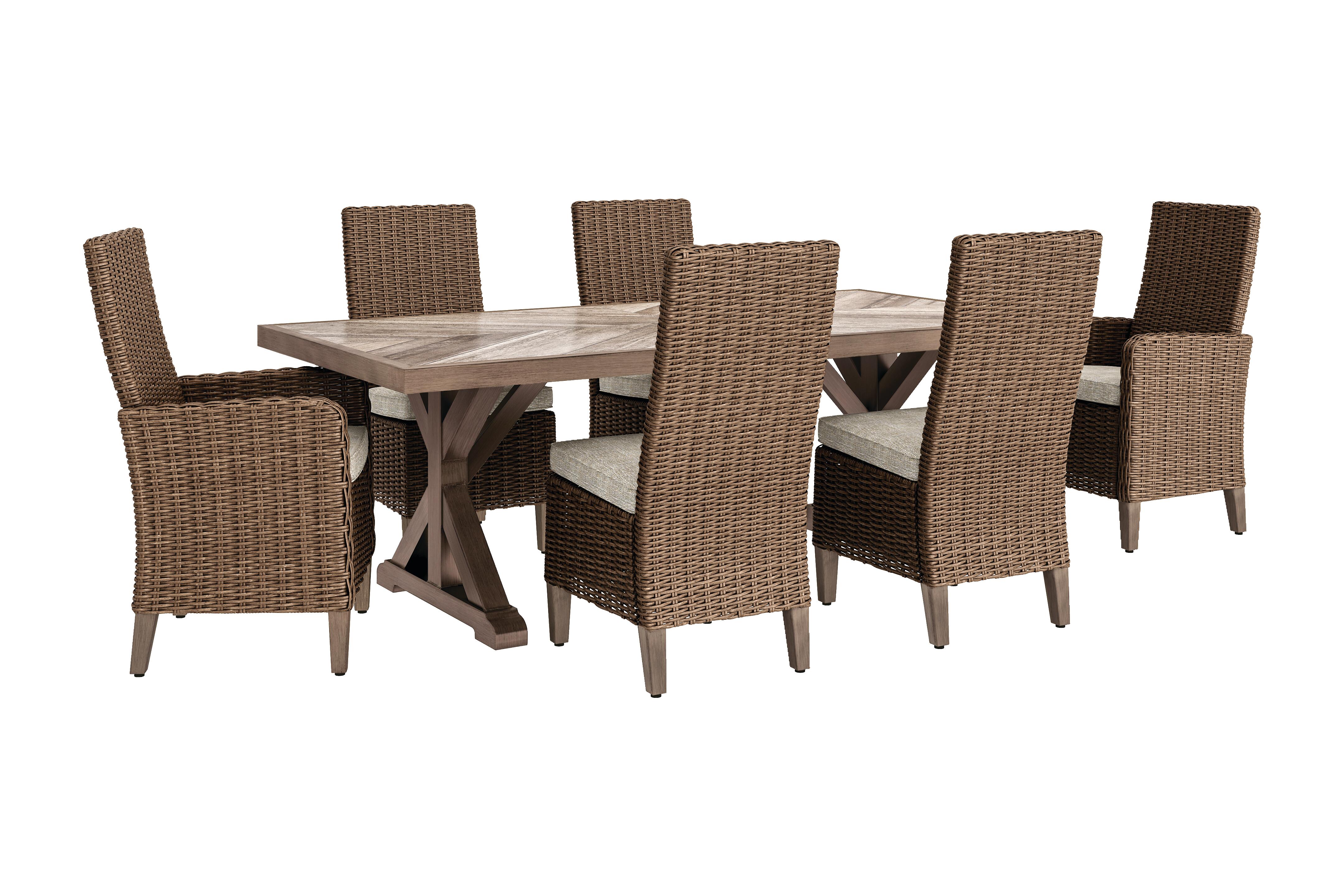 Mesa de comedor de exterior Beachcroft con 6 sillas - image 2