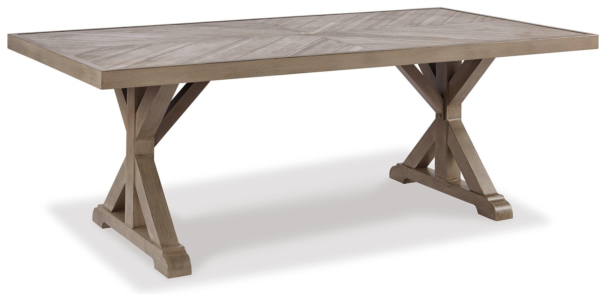 Beachcroft Outdoor Dining Table with Umbrella Option