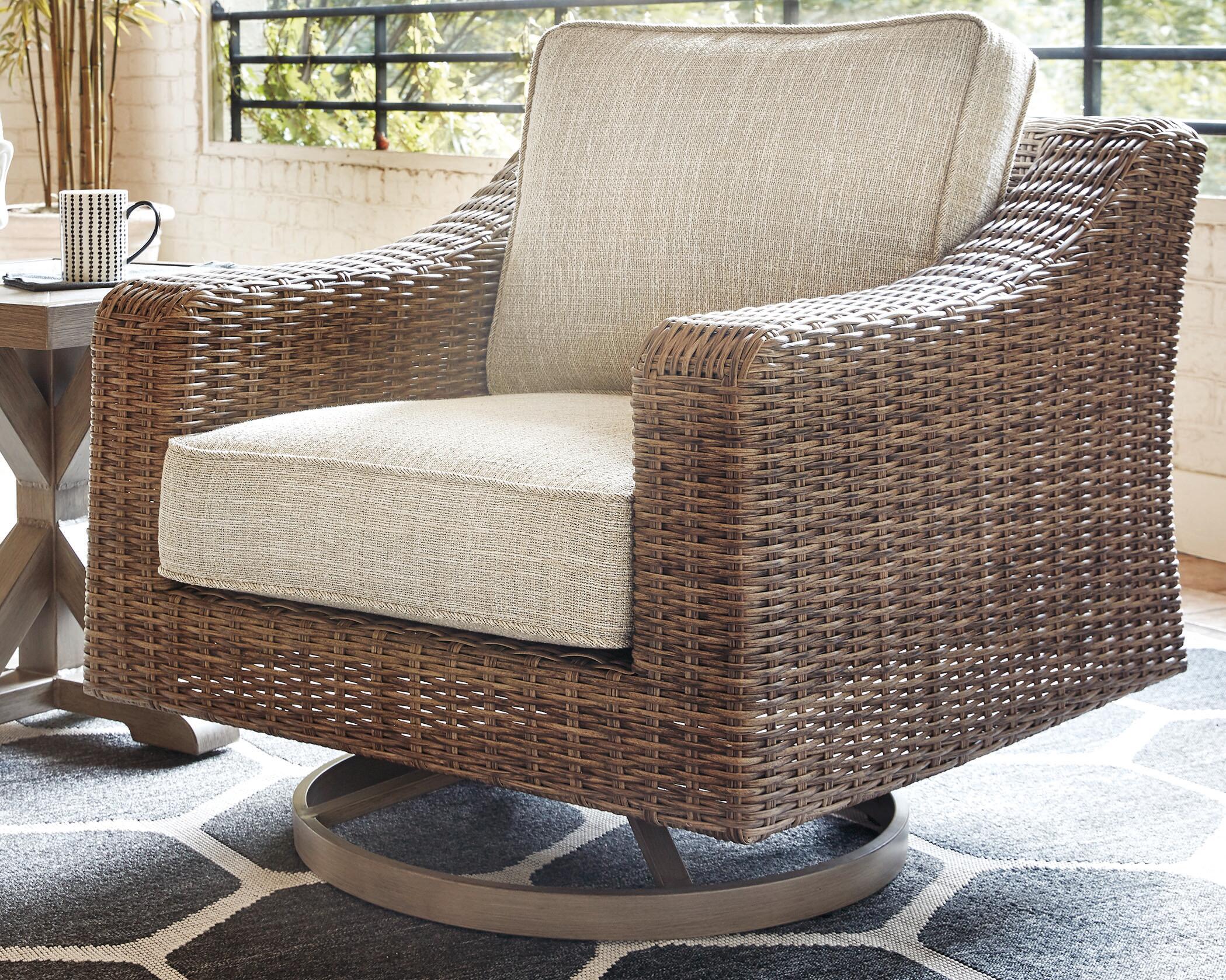 Beachcroft Outdoor Swivel Lounge with Cushion - image 2