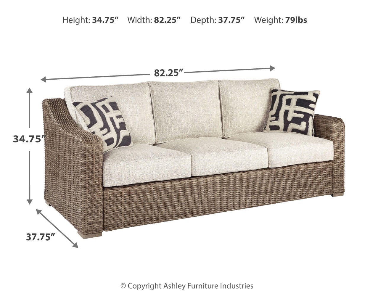 Beachcroft Outdoor Sofa with Cushion - image 4