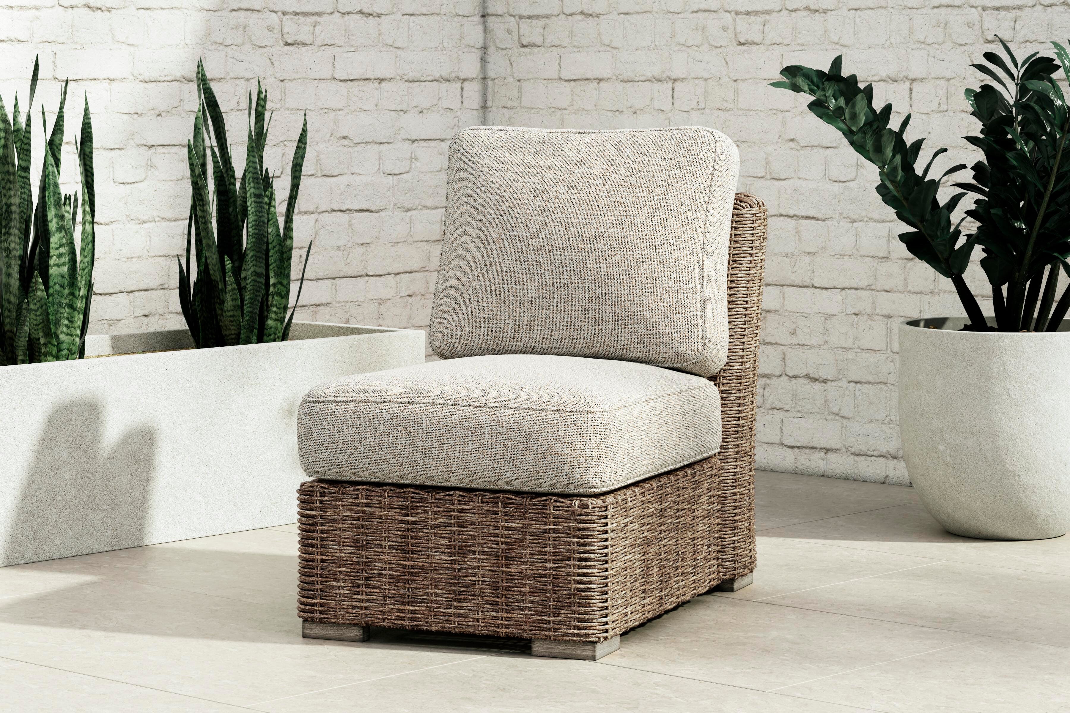 Beachcroft Outdoor Armless Chair with Cushion - image 1