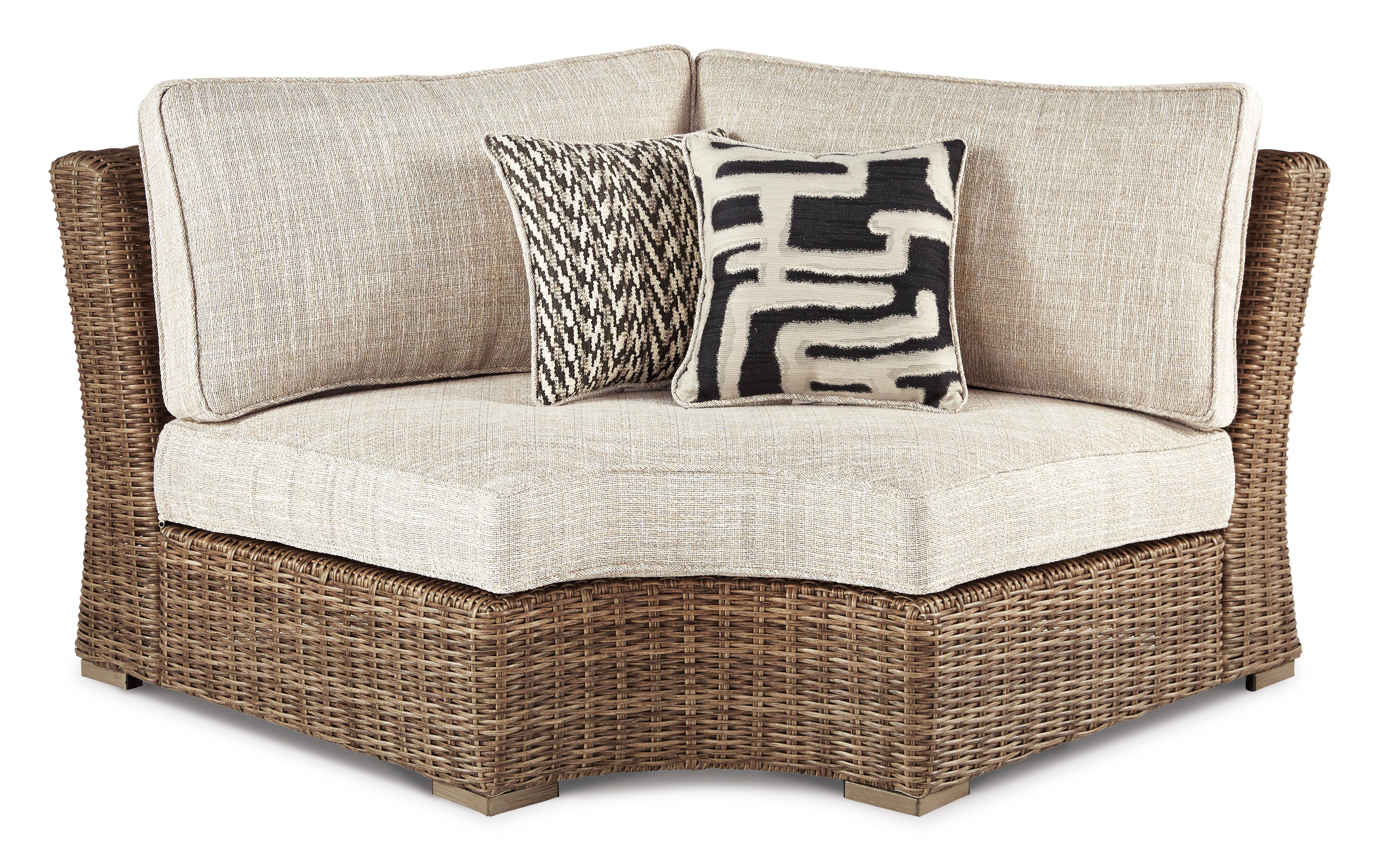 Sillón esquinero curvo de exterior Beachcroft con cojín - image 2