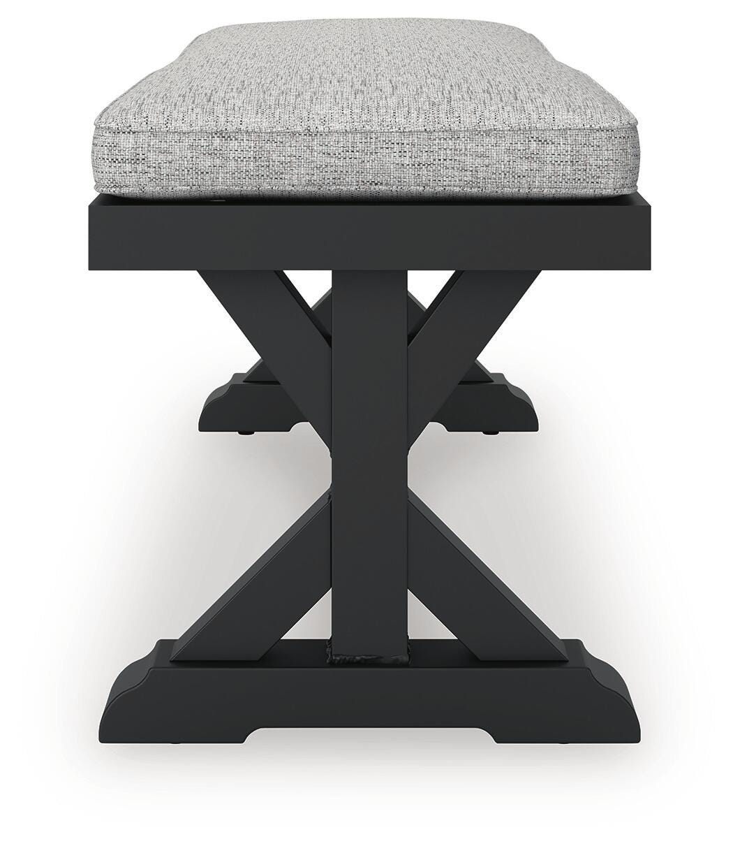 Beachcroft Outdoor Bench with Cushion, , large