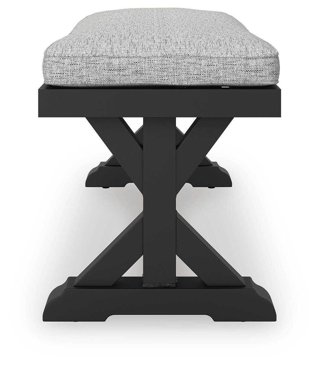 Beachcroft Outdoor Bench with Cushion, , large