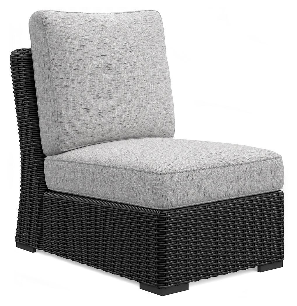 Beachcroft Outdoor Armless Chair with Cushion, , large