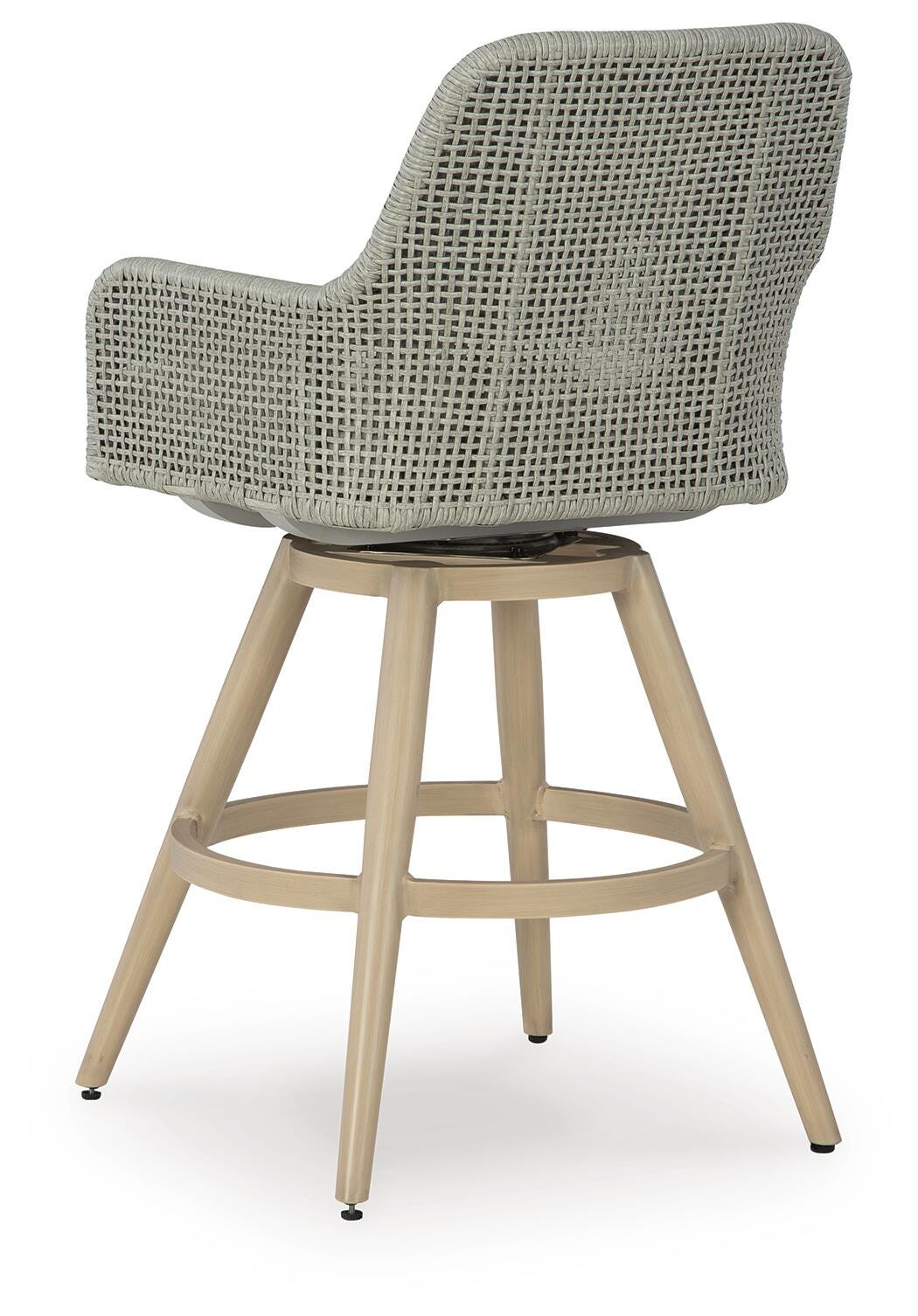 Seton Creek Outdoor Bar Height Barstool with Cushion (Set of 2) - image 5