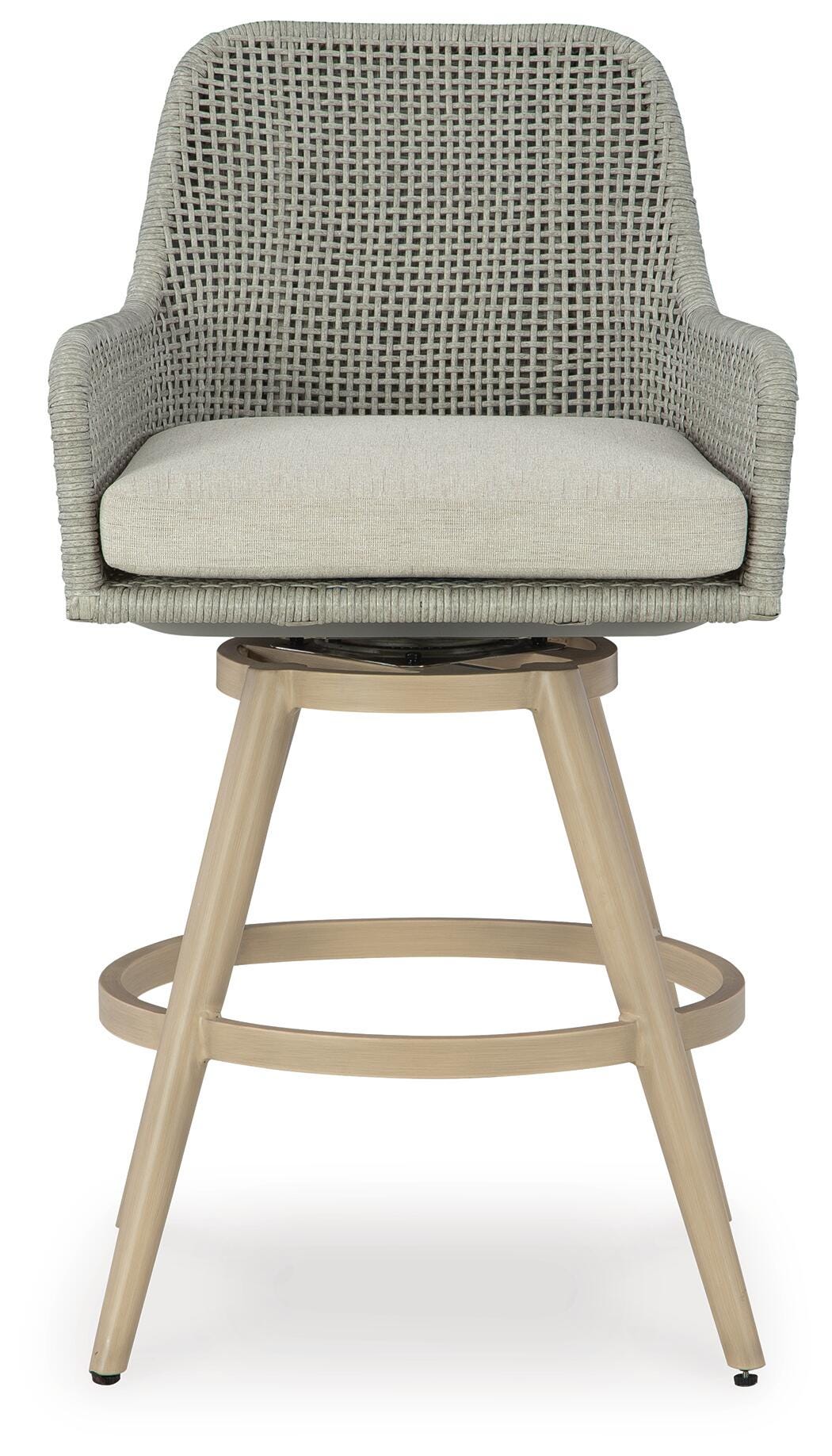 Seton Creek Outdoor Bar Height Barstool with Cushion (Set of 2) - image 4