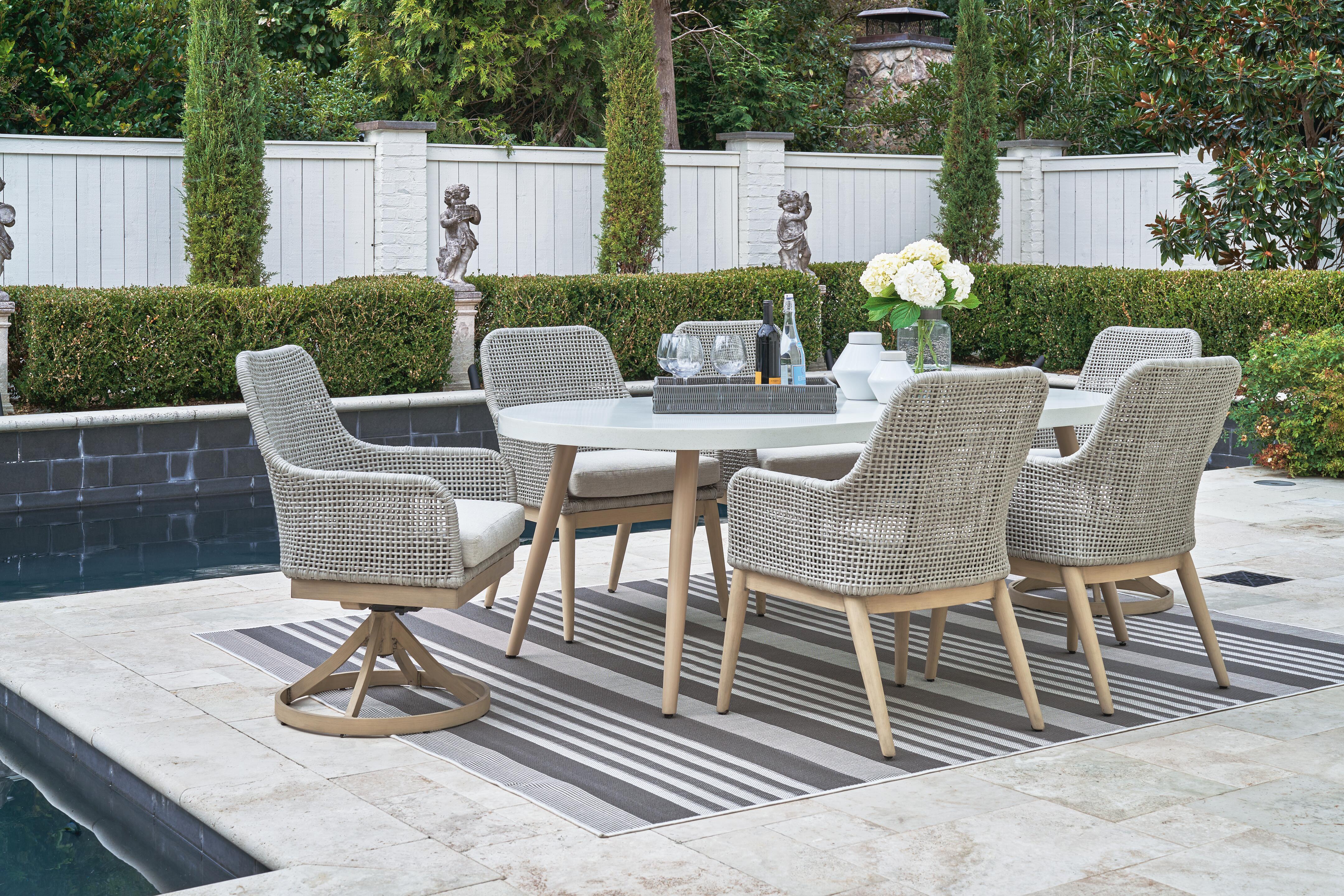 Seton Creek Outdoor Dining Table and 6 Chairs, , large