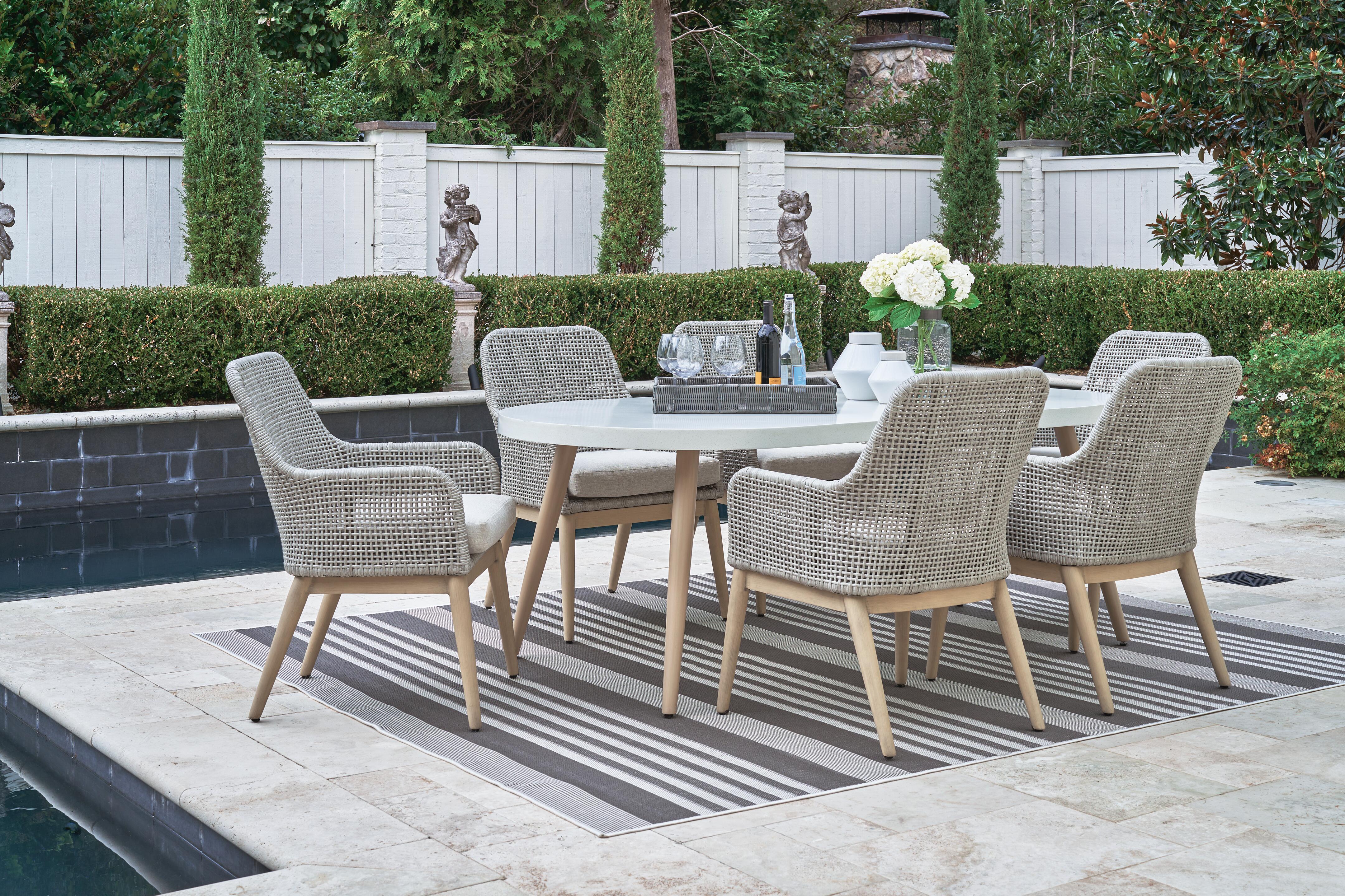 Seton Creek Outdoor Dining Table and 6 Chairs, , large