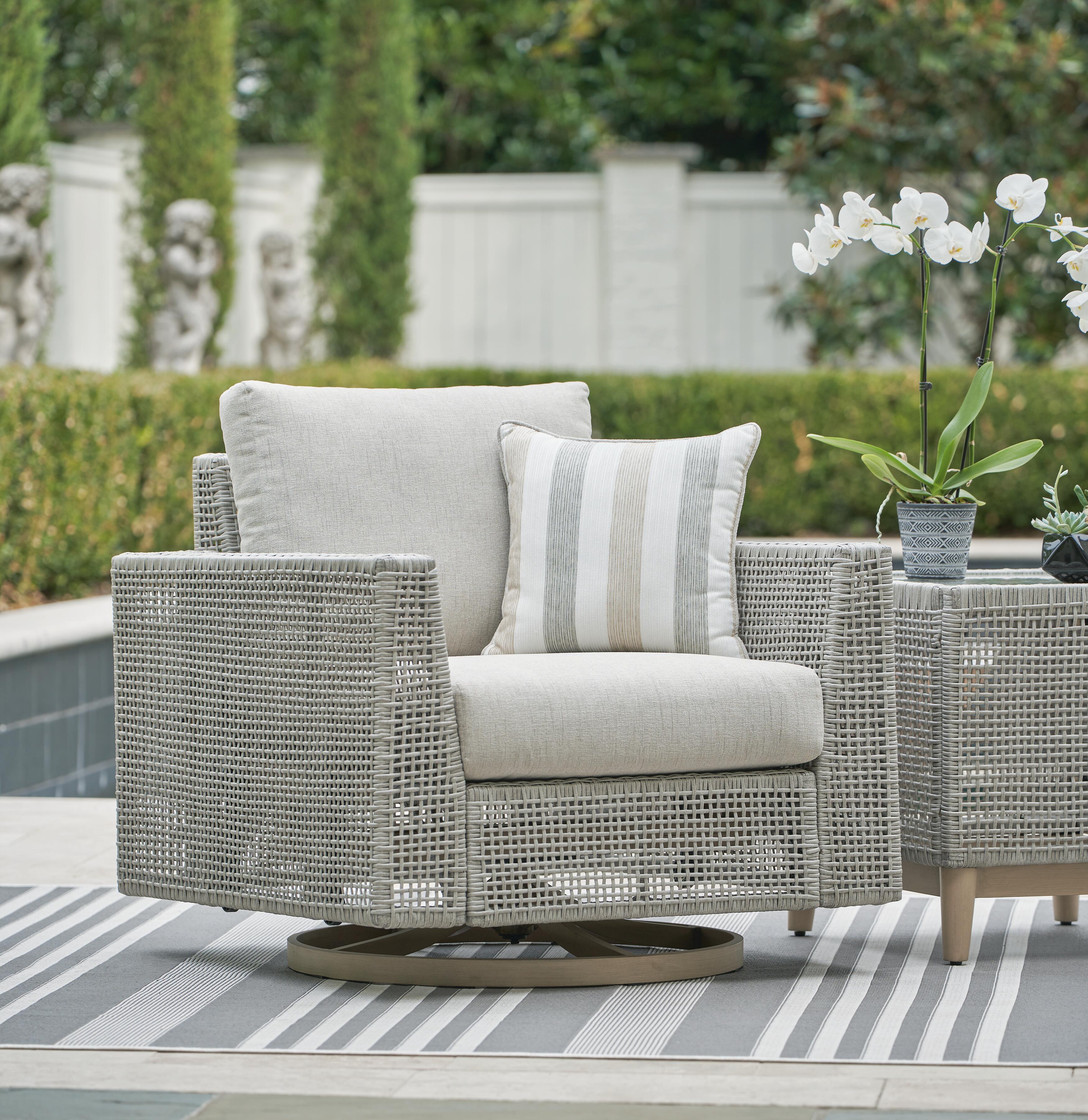 Seton Creek Outdoor Swivel Lounge with Cushion - image 1