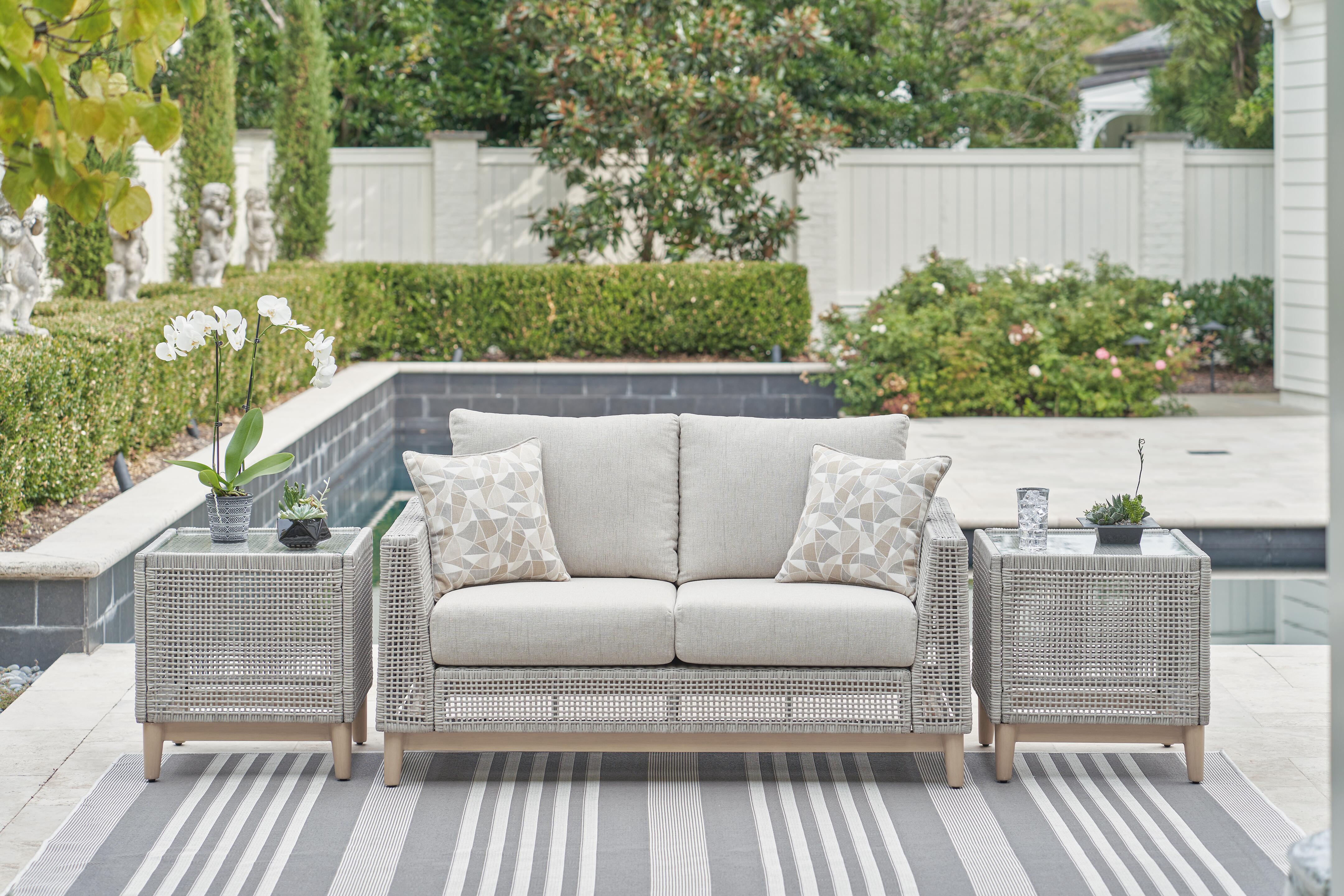 Seton Creek Outdoor Sofa and Loveseat, , large