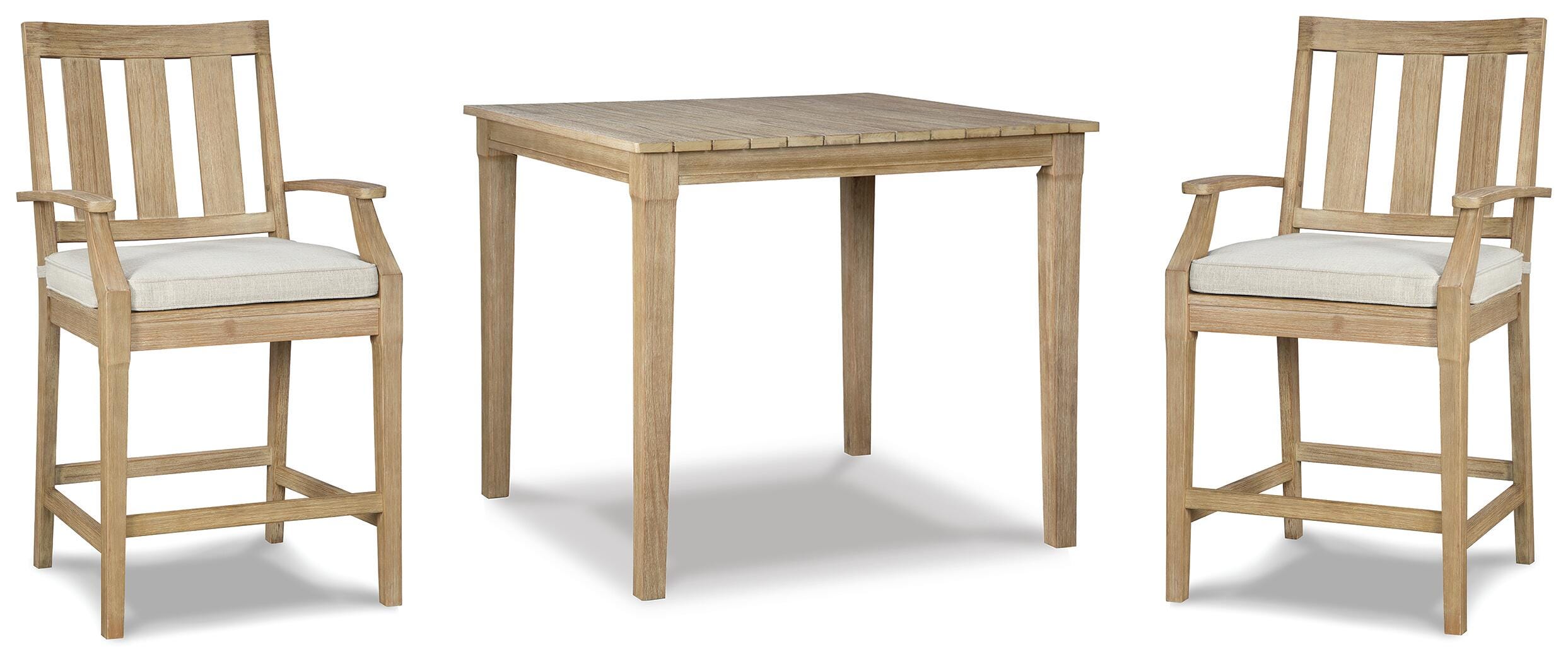 Clare View Outdoor Counter Height Dining Table with 2 Barstools - image 1