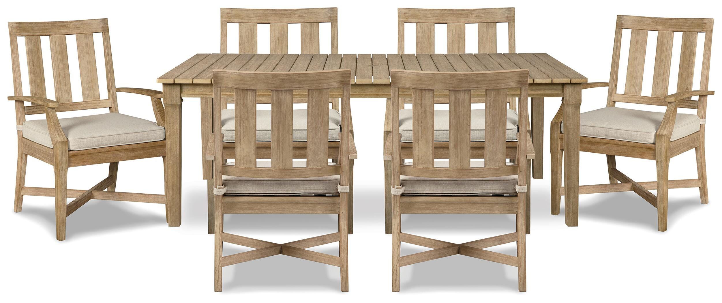 Clare View Outdoor Dining Table with 6 Chairs - image 1