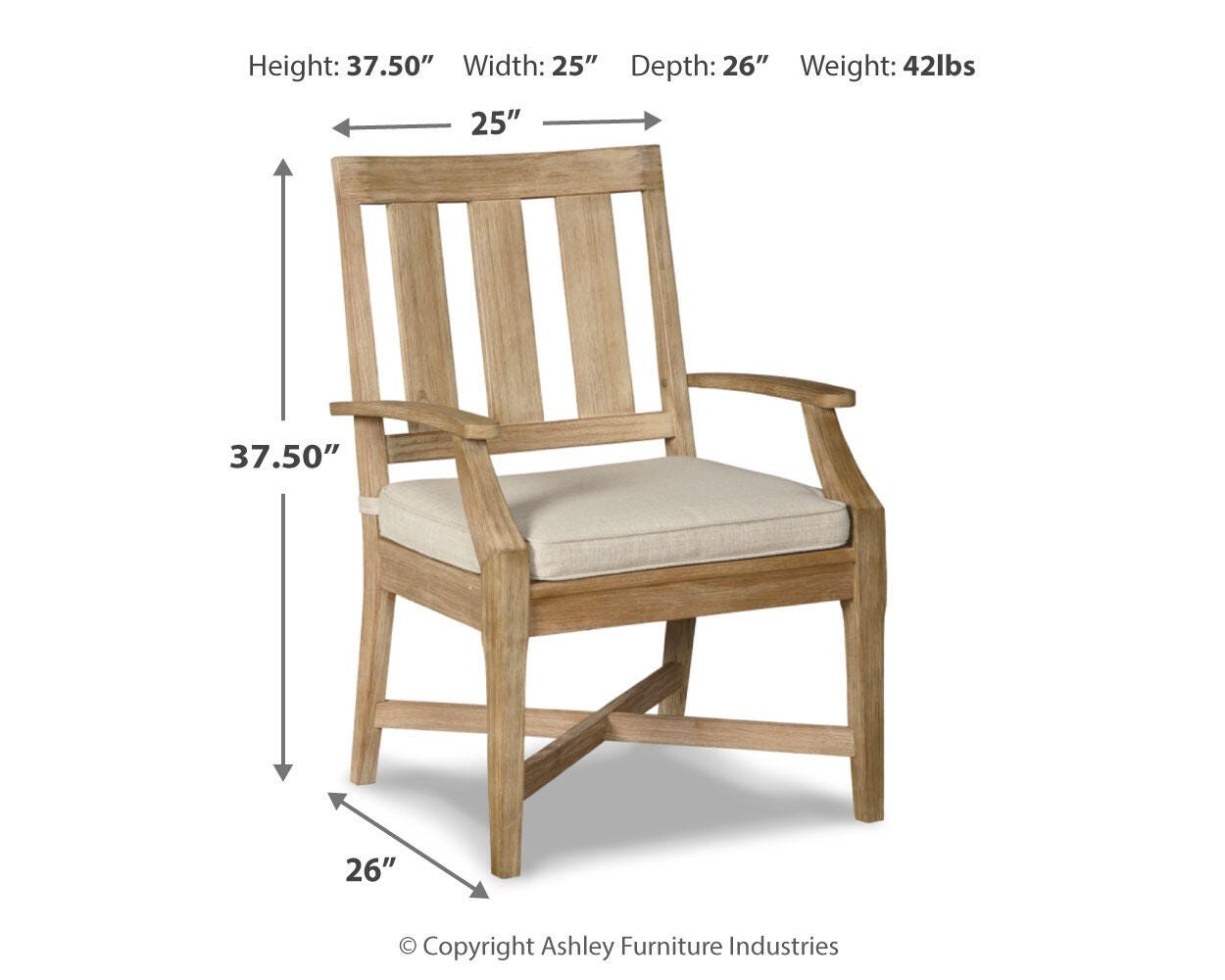 Clare View Arm Chair with Cushion (Set of 2) - image 3