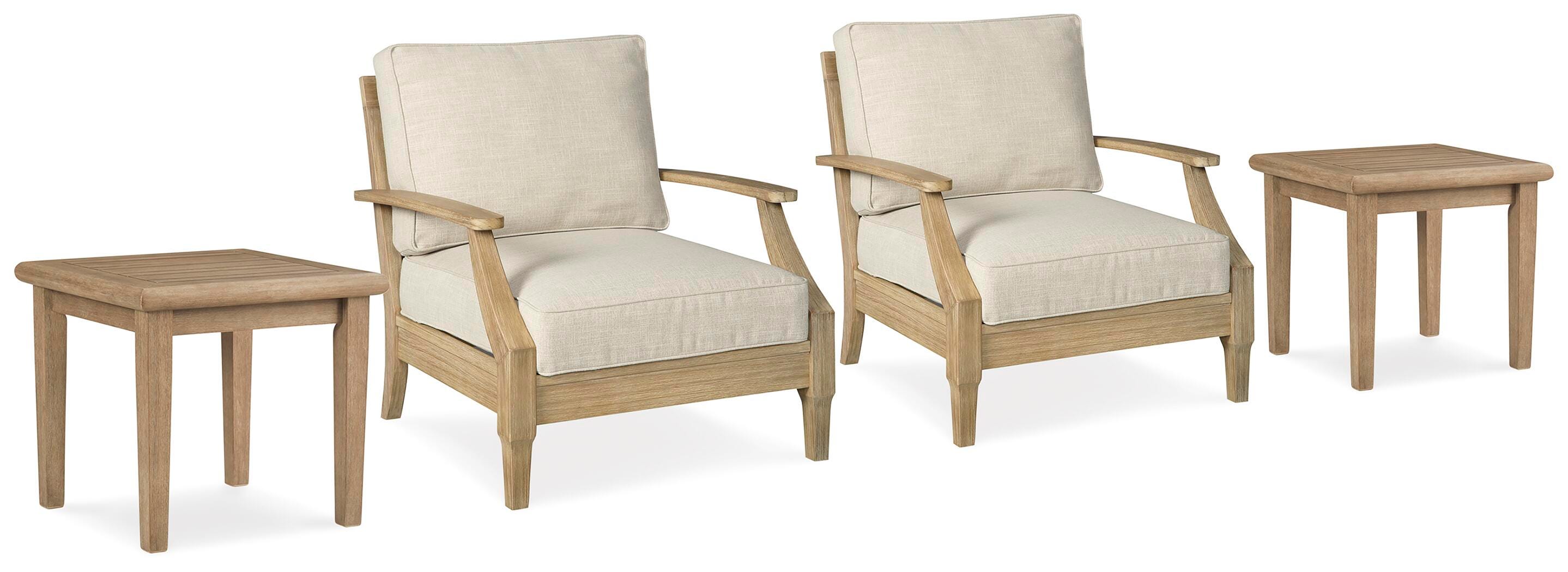 Clare View 2 Outdoor Lounge Chairs with 2 End Tables, , large