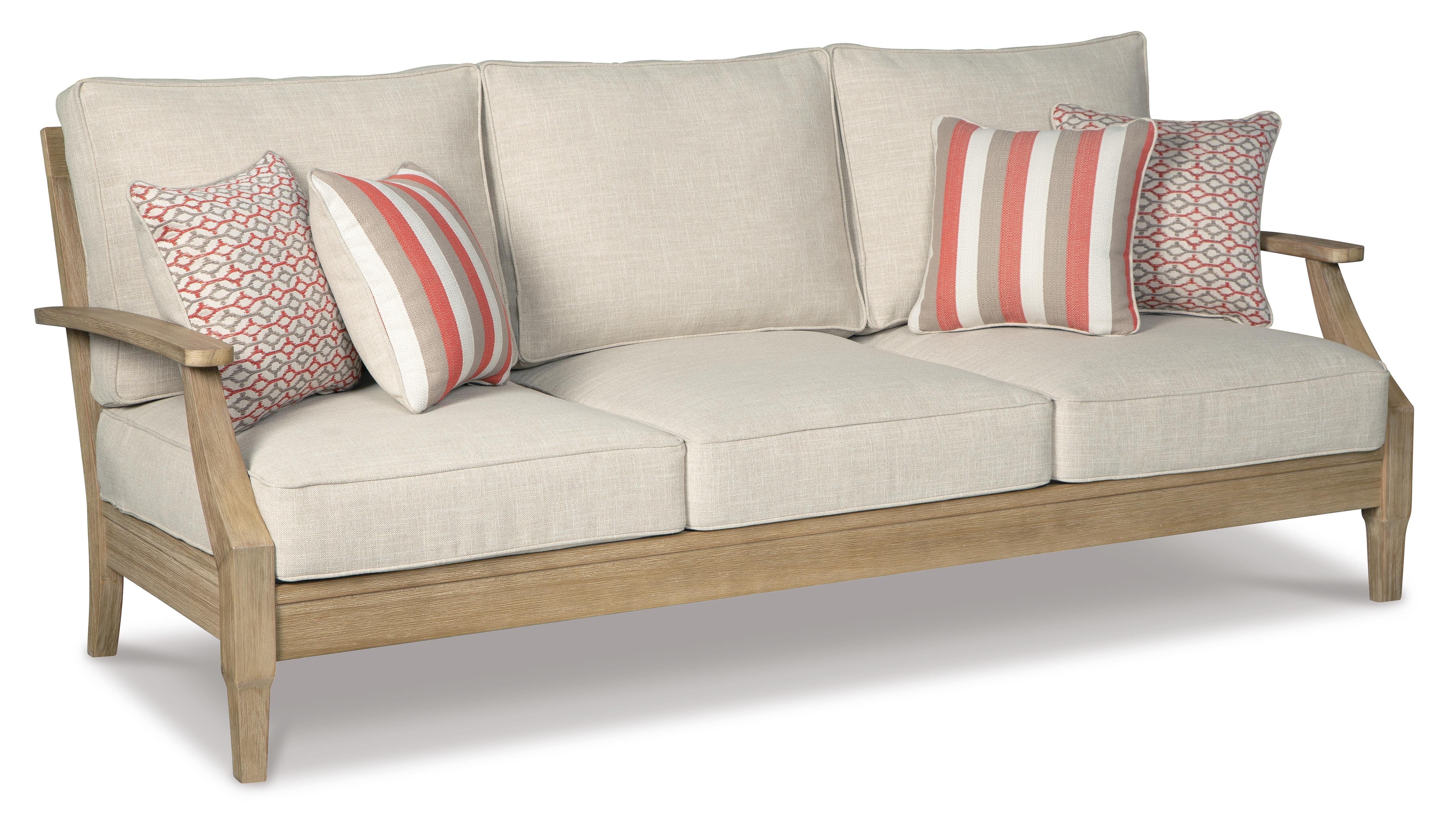 Clare View Outdoor Sofa with Coffee Table, , large