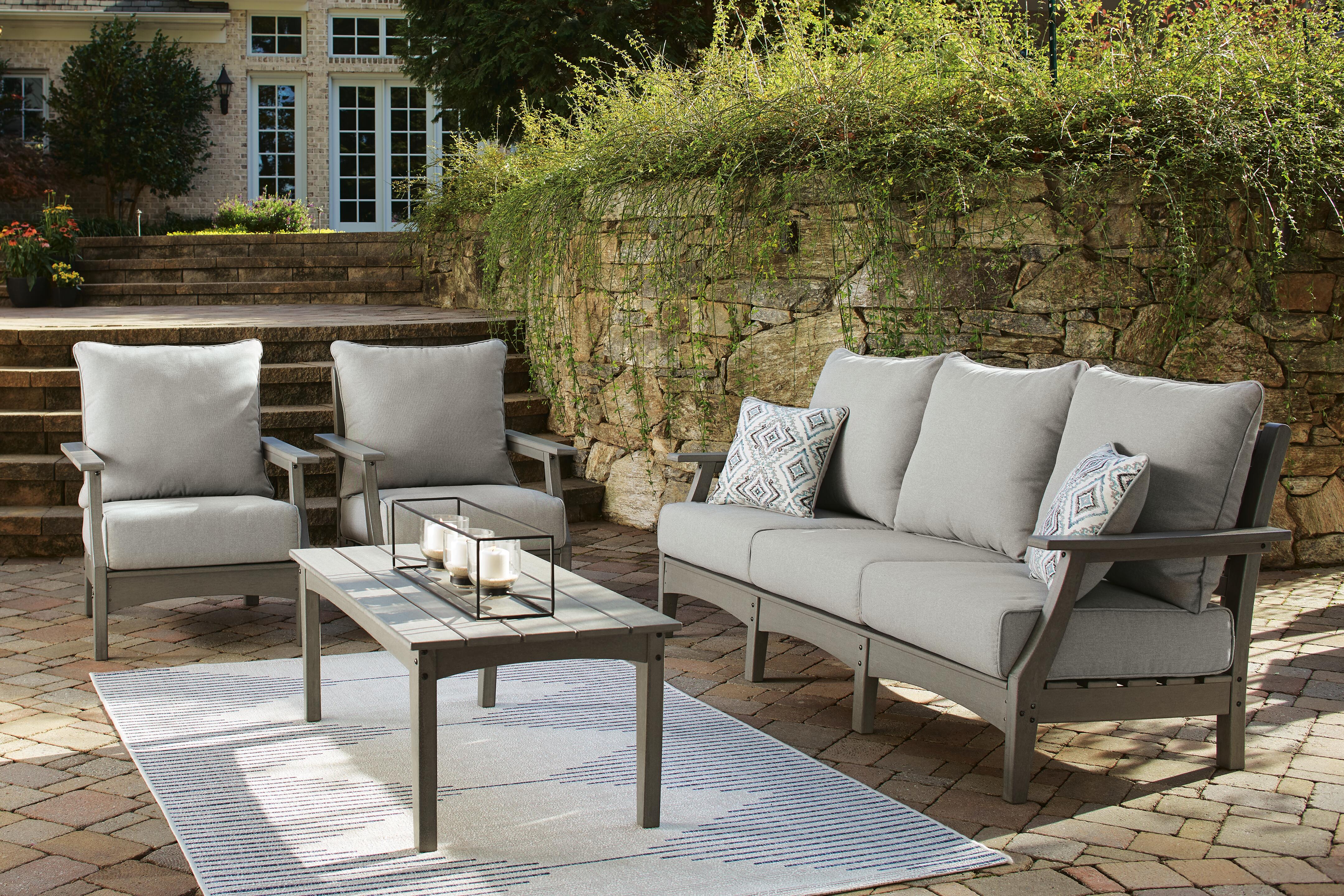 Visola Outdoor Sofa, 2 Lounge Chairs and Coffee Table - image 1