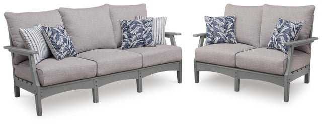 Lone View Bay Outdoor Sofa and Loveseat
