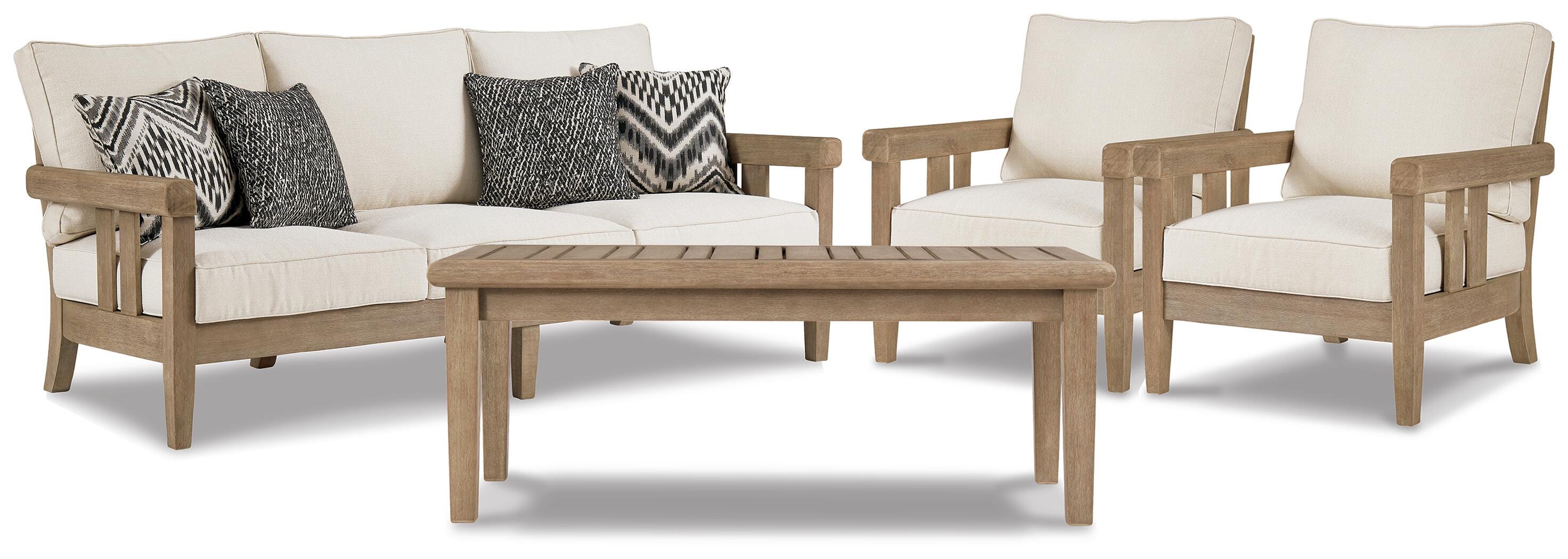 Gerianne Outdoor Sofa, 2 Lounge Chairs and Coffee Table - image 1