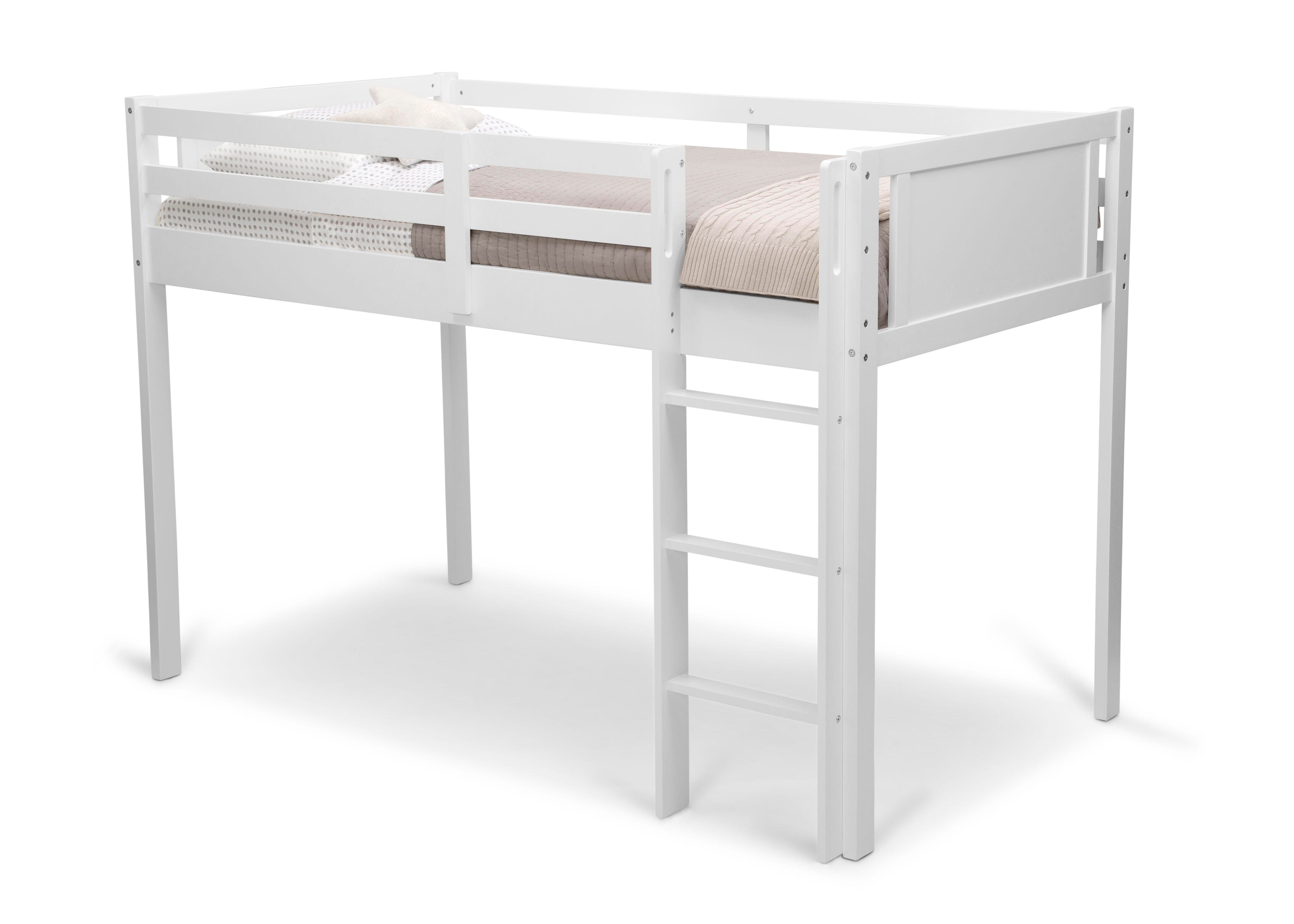 Delta Children Twin Low Loft Bed with Princess Tent/Curtain Set, , large