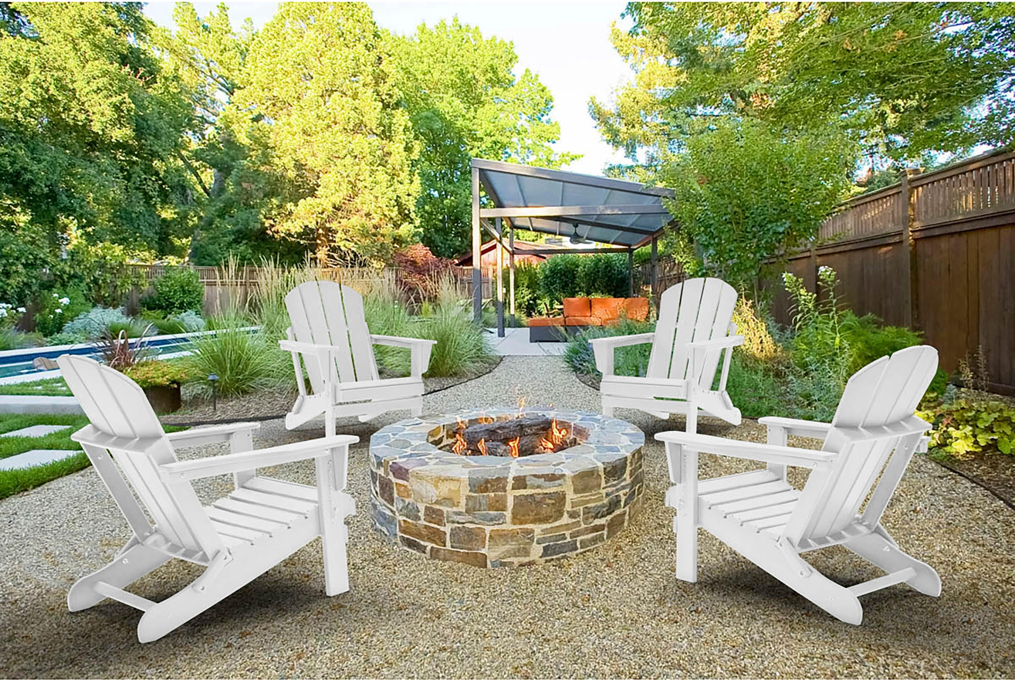 Westin Outdoor Newport Folding Poly Adirondack Chair (Set of 4), , rollover