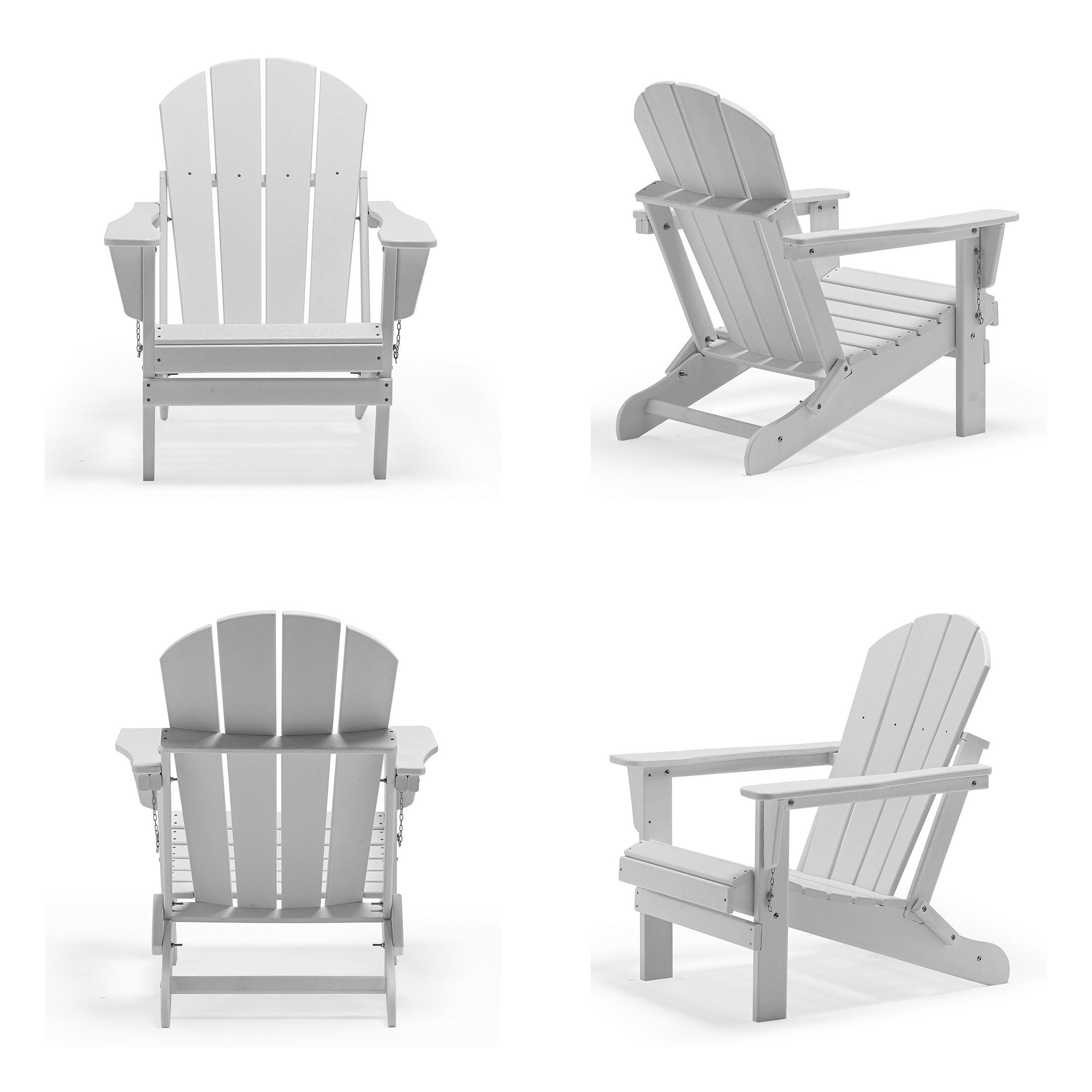 Westin Outdoor Newport Folding Poly Adirondack Chair (Set of 4), , large