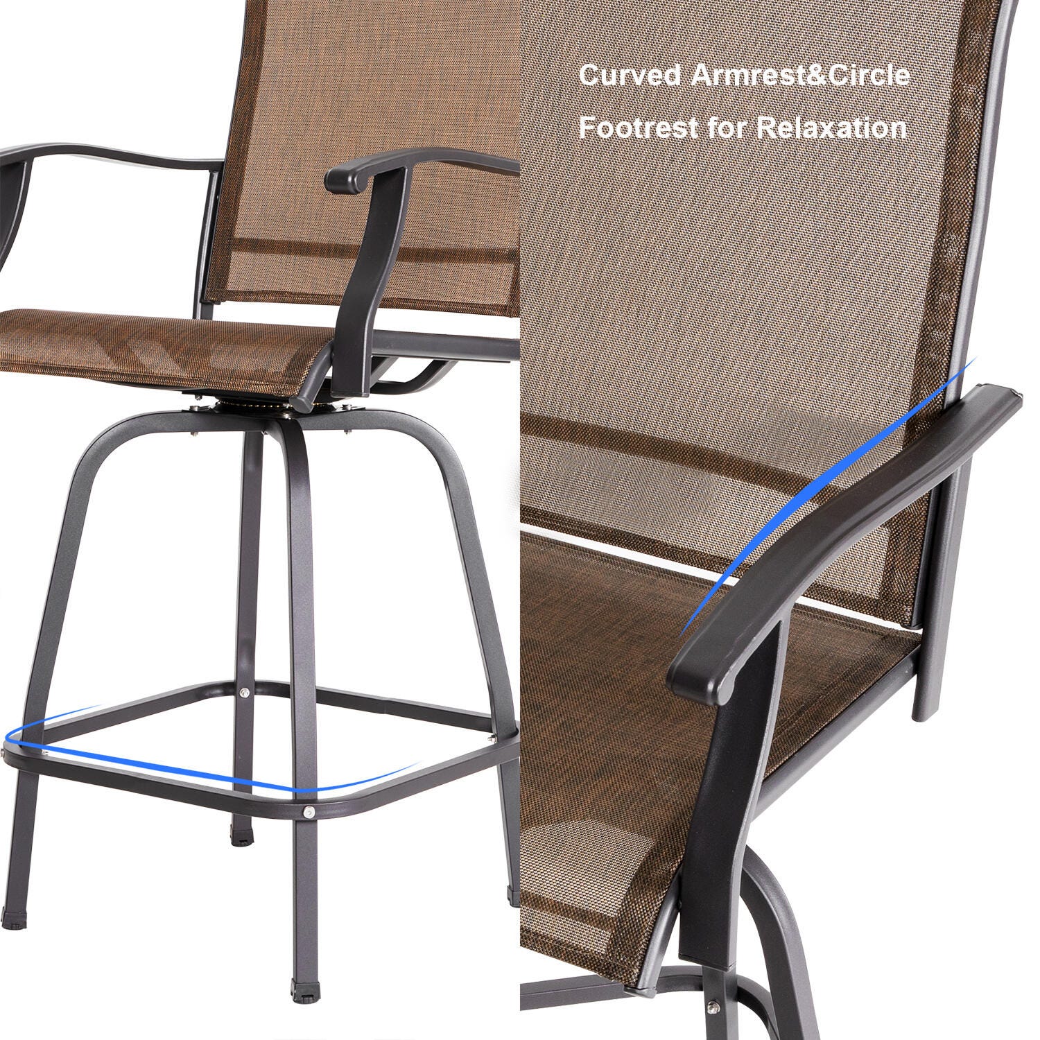 Nuu Garden Outdoor Bar Table and 2 Barstools, , large