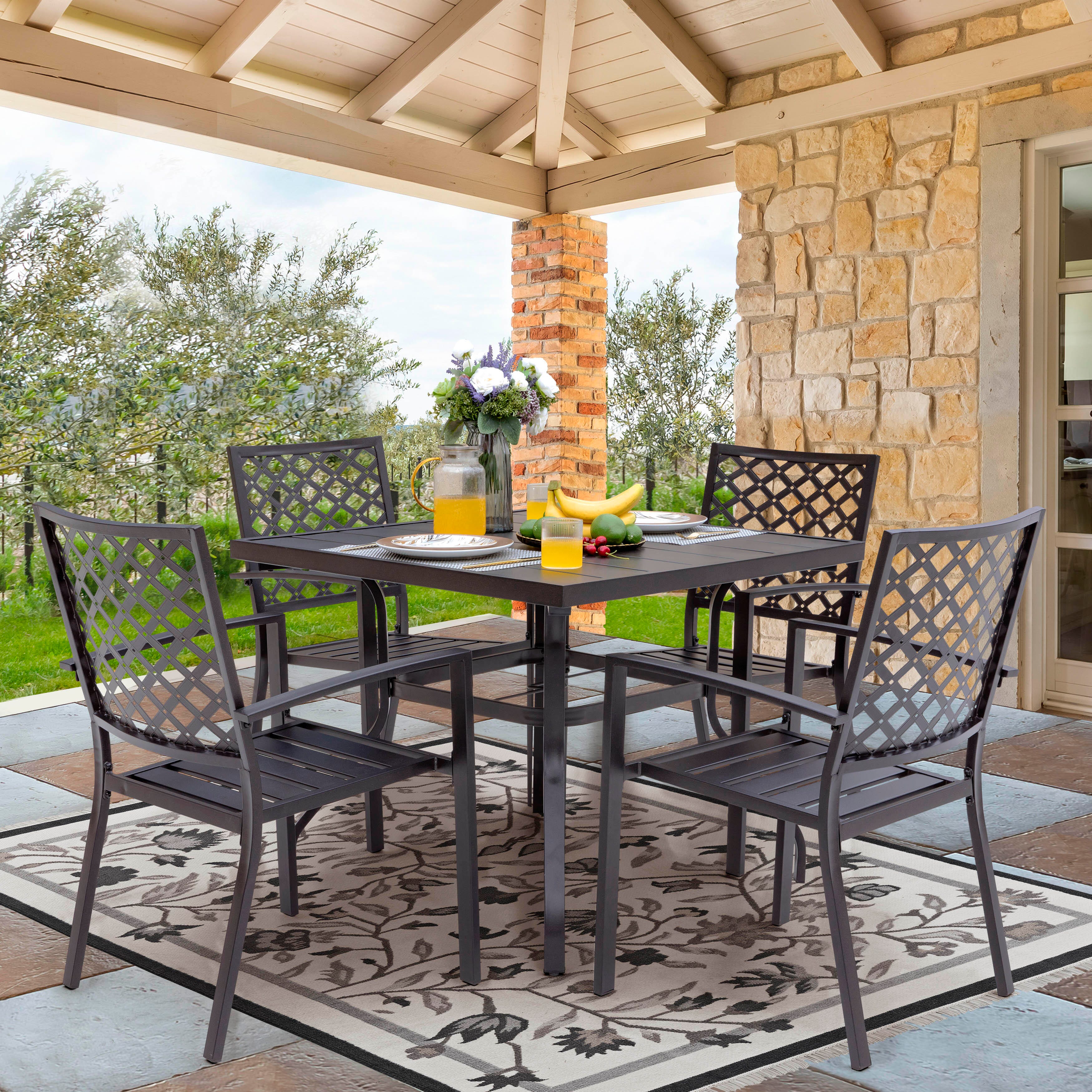Nuu Garden 5-Piece Metal Outdoor Dining Set, , rollover