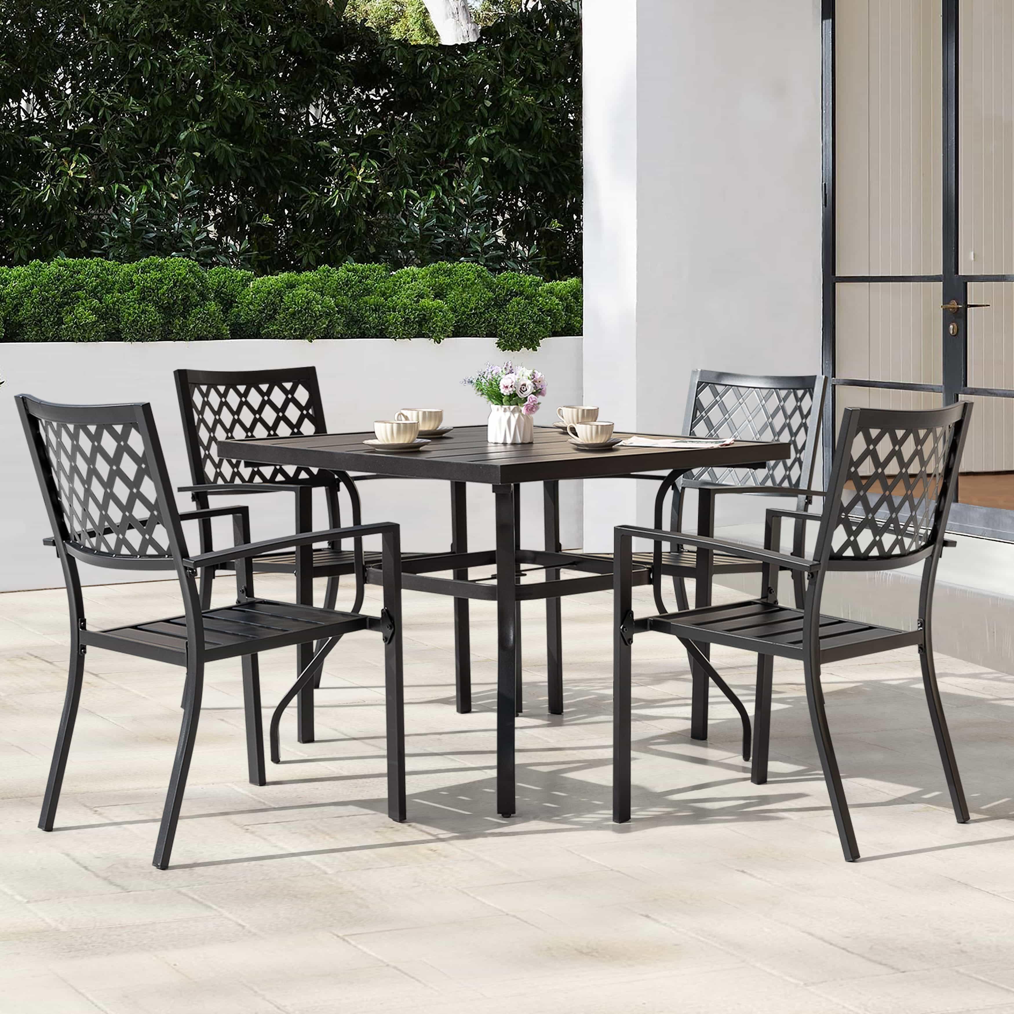 Nuu Garden 5-Piece Metal Outdoor Dining Set, , large