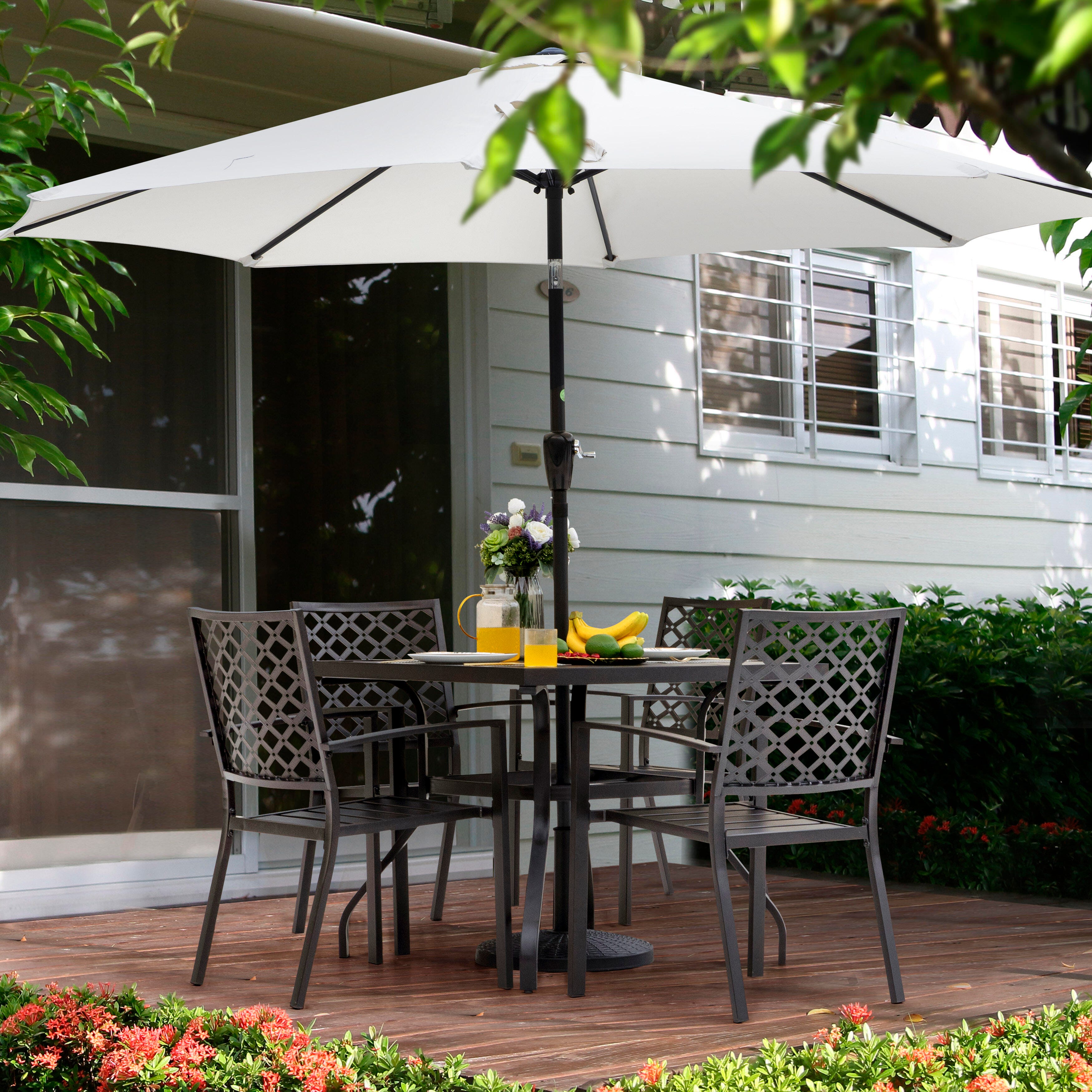 Nuu Garden 5-Piece Metal Outdoor Dining Set, , large