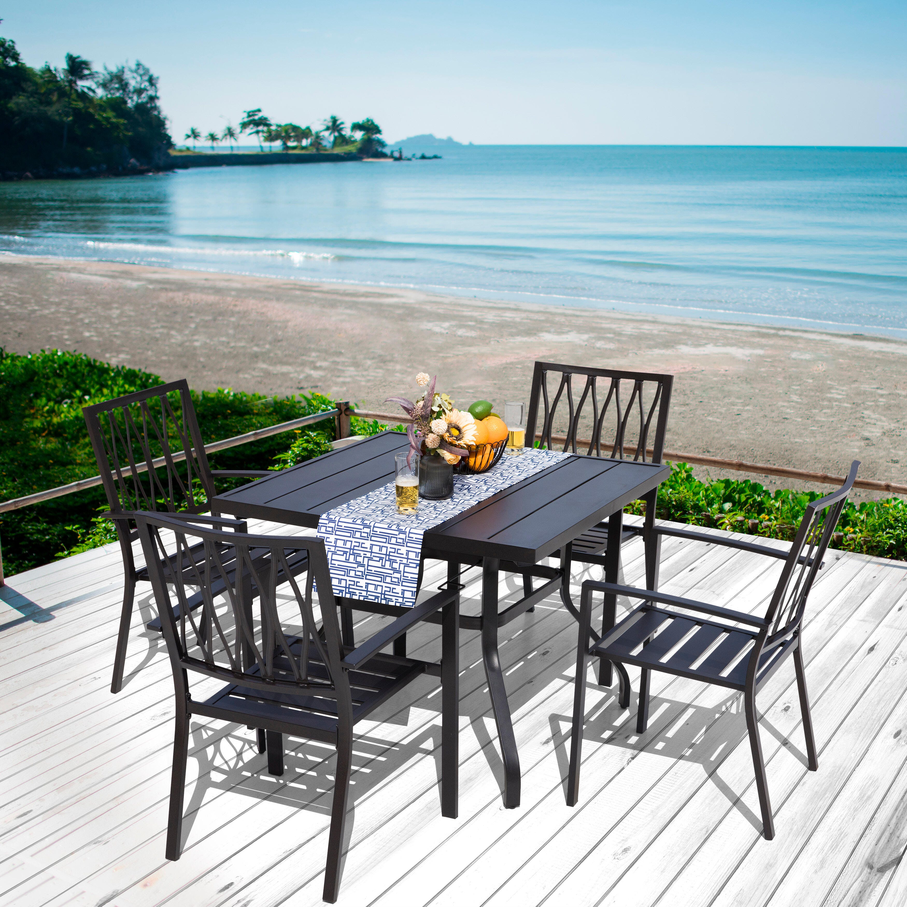 Nuu Garden 5-Piece Metal Outdoor Dining Set, , rollover