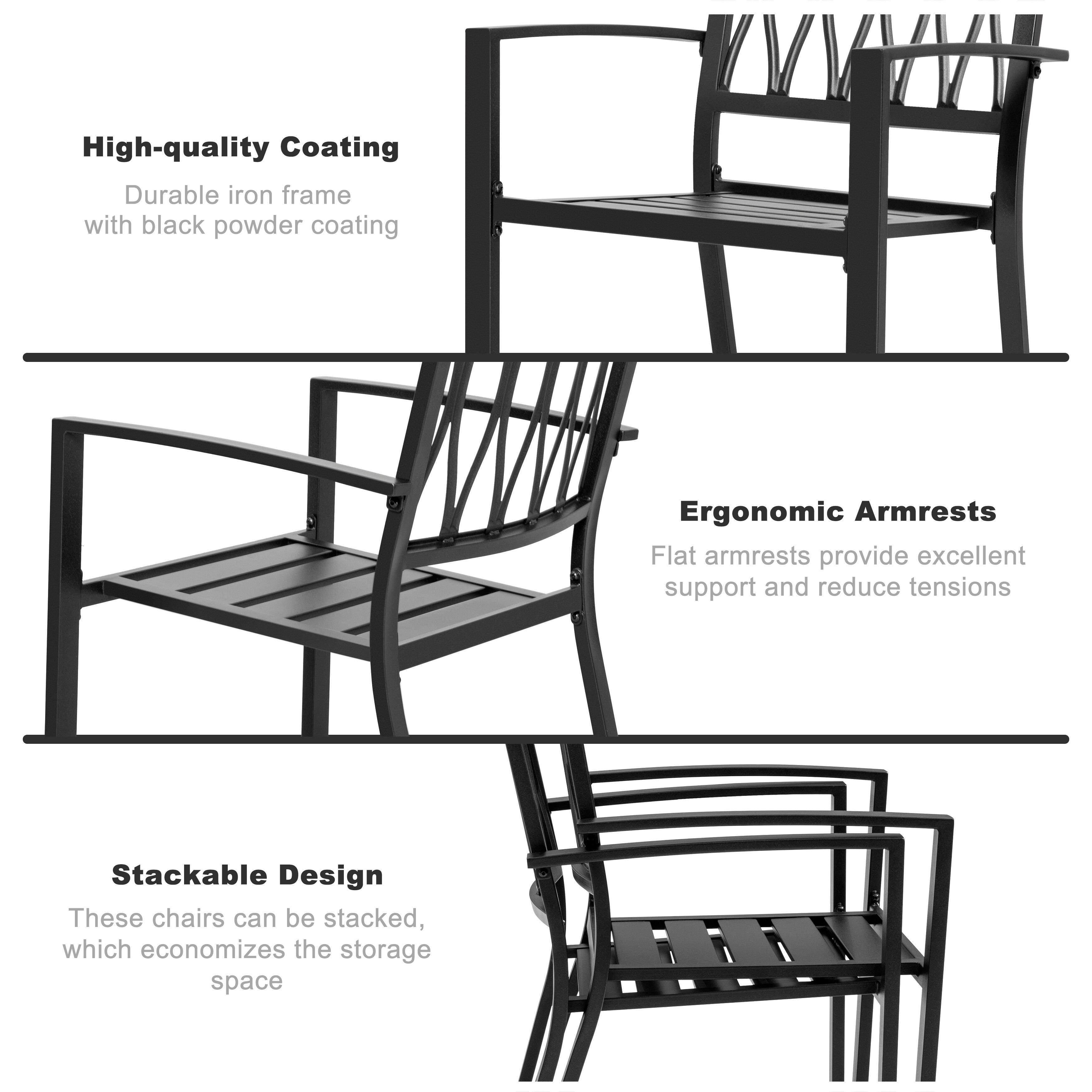 Nuu Garden 5-Piece Metal Outdoor Dining Set, , large