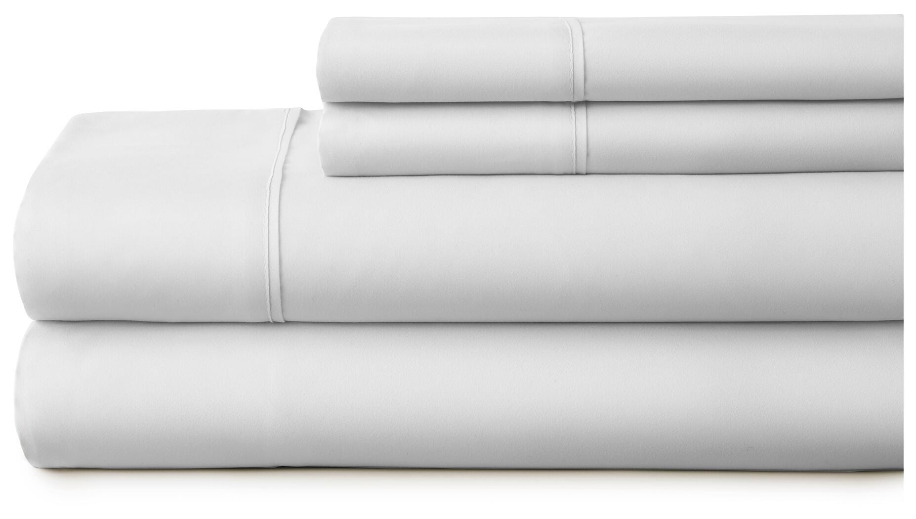 4 Piece Premium Ultra Soft King Bed Sheet Set, Light Gray, large