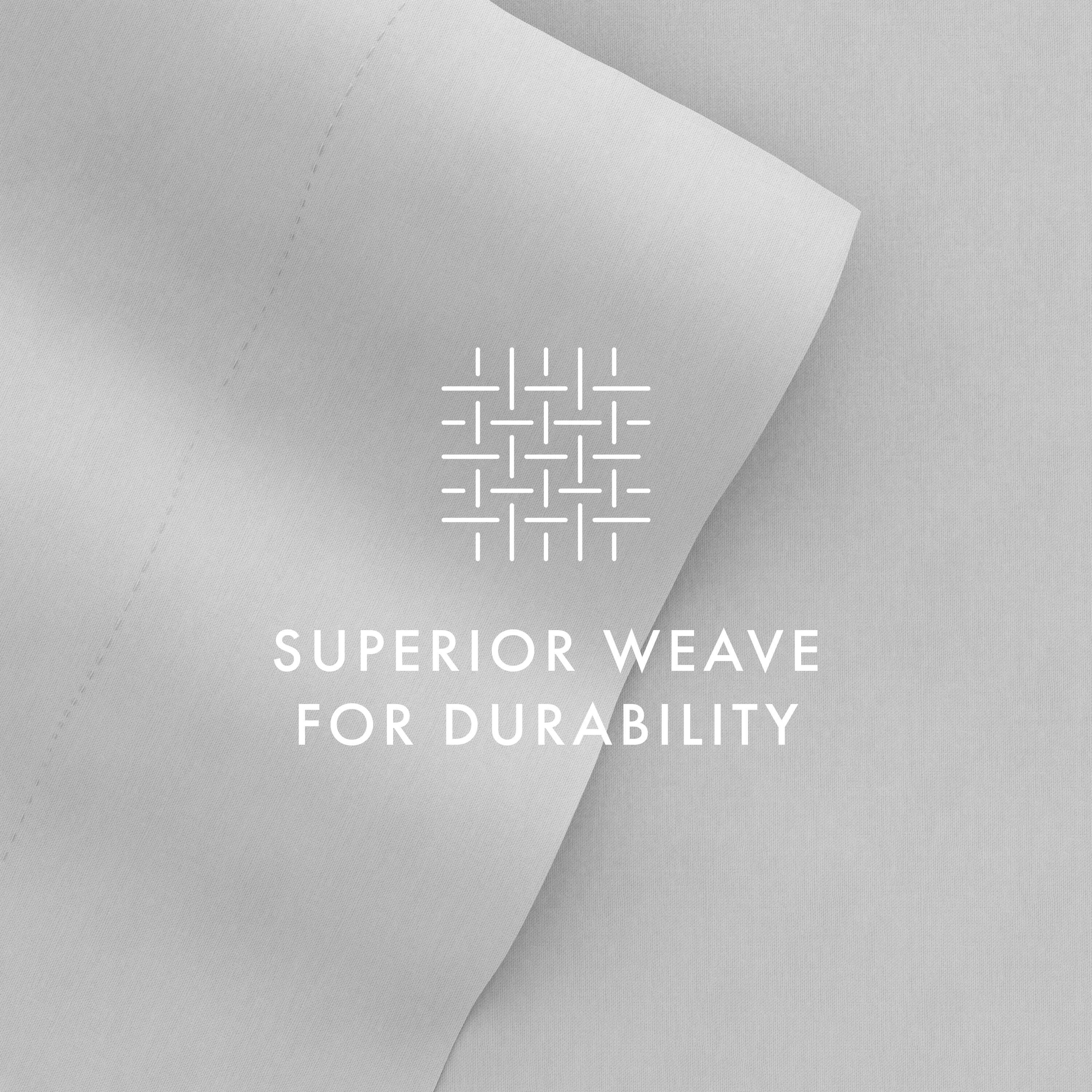 4 Piece Premium Ultra Soft King Bed Sheet Set, Light Gray, large