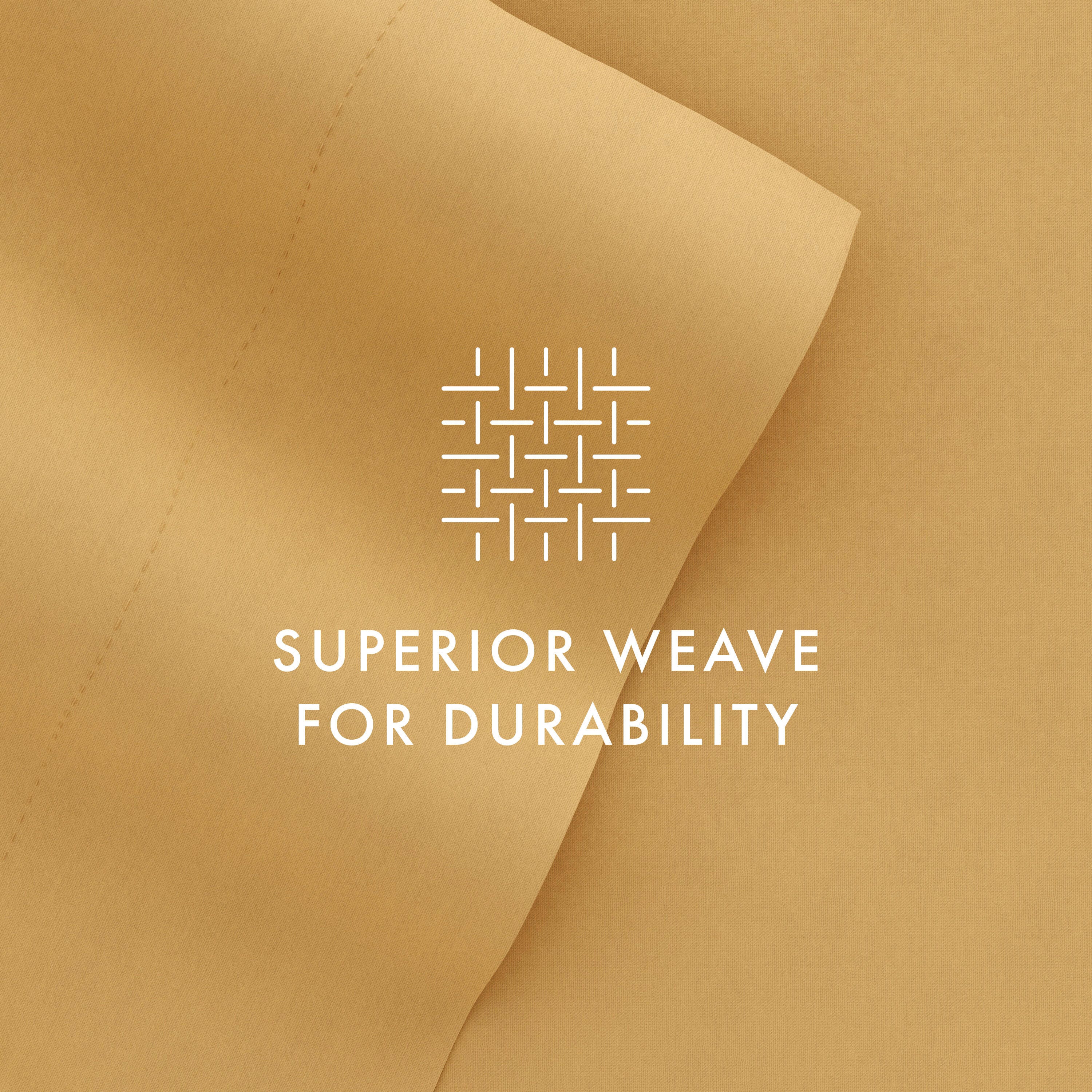 4 Piece Premium Ultra Soft Queen Bed Sheet Set, Gold, large