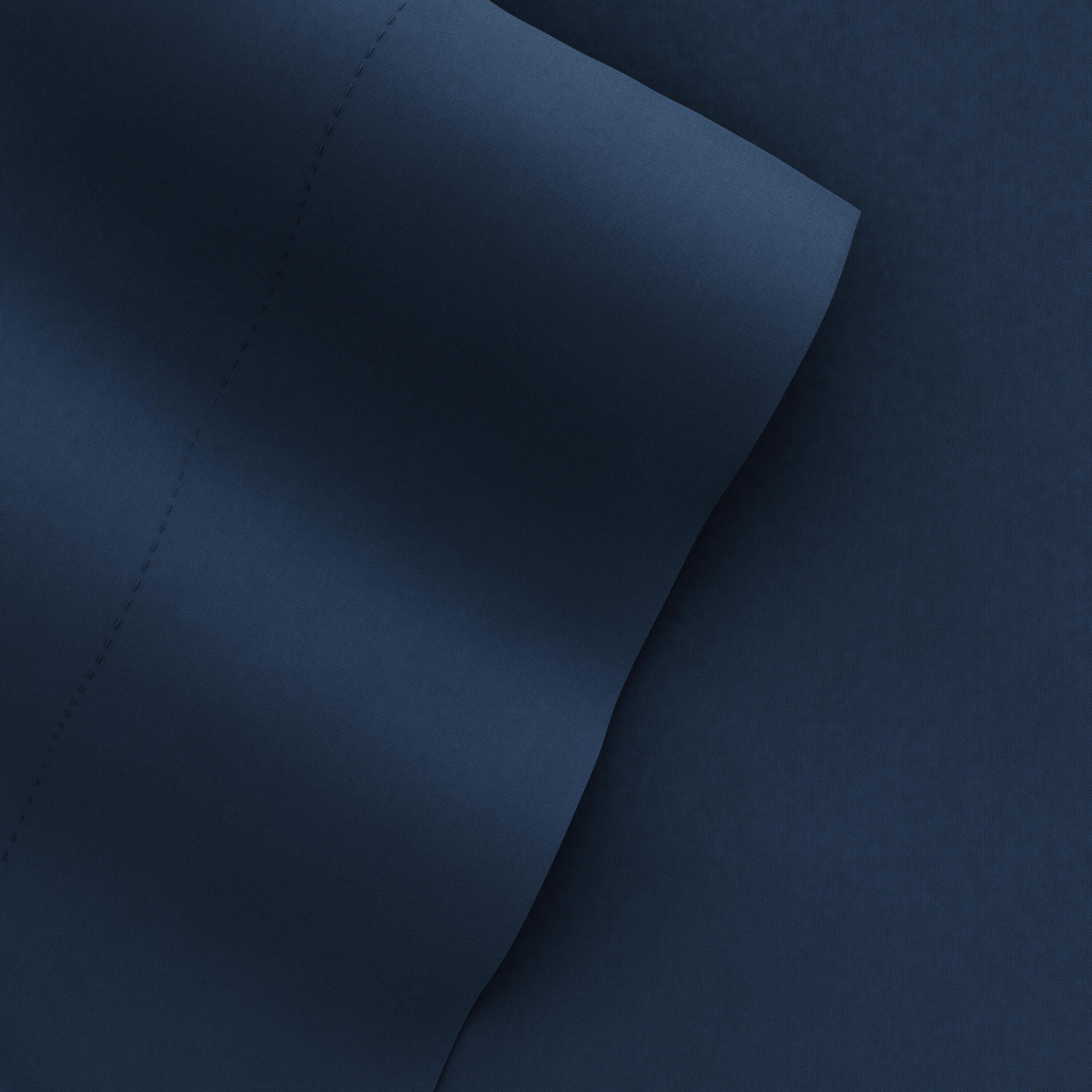 4 Piece Premium Ultra Soft Queen Bed Sheet Set, Navy, large