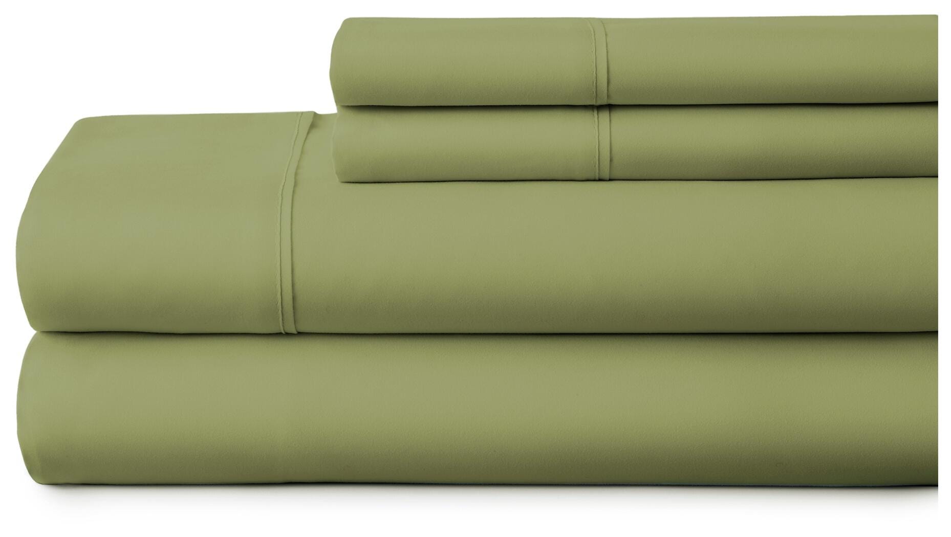 4 Piece Premium Ultra Soft Queen Bed Sheet Set, Sage, large