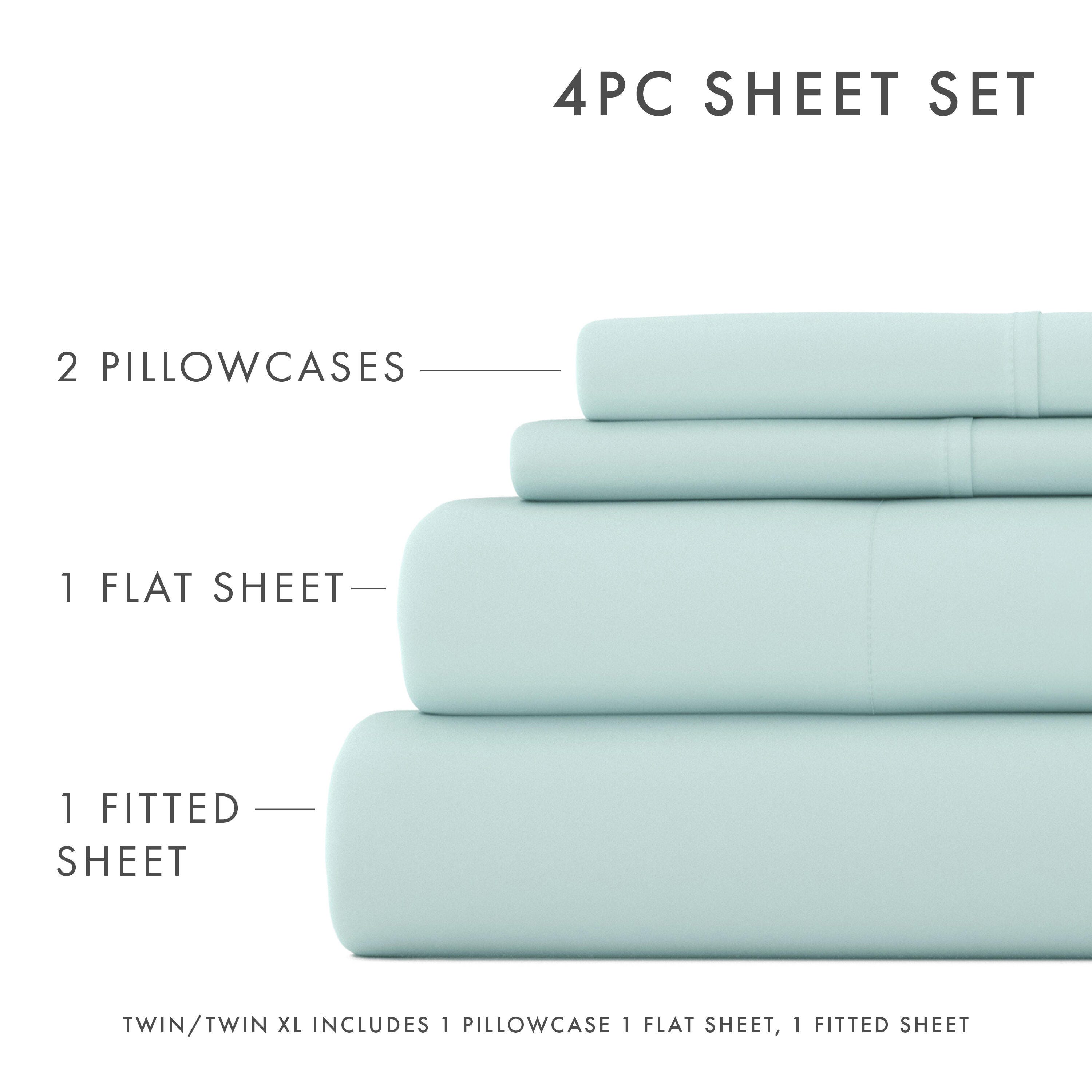 3 Piece Premium Ultra Soft Twin Sheet Set, Aqua, large