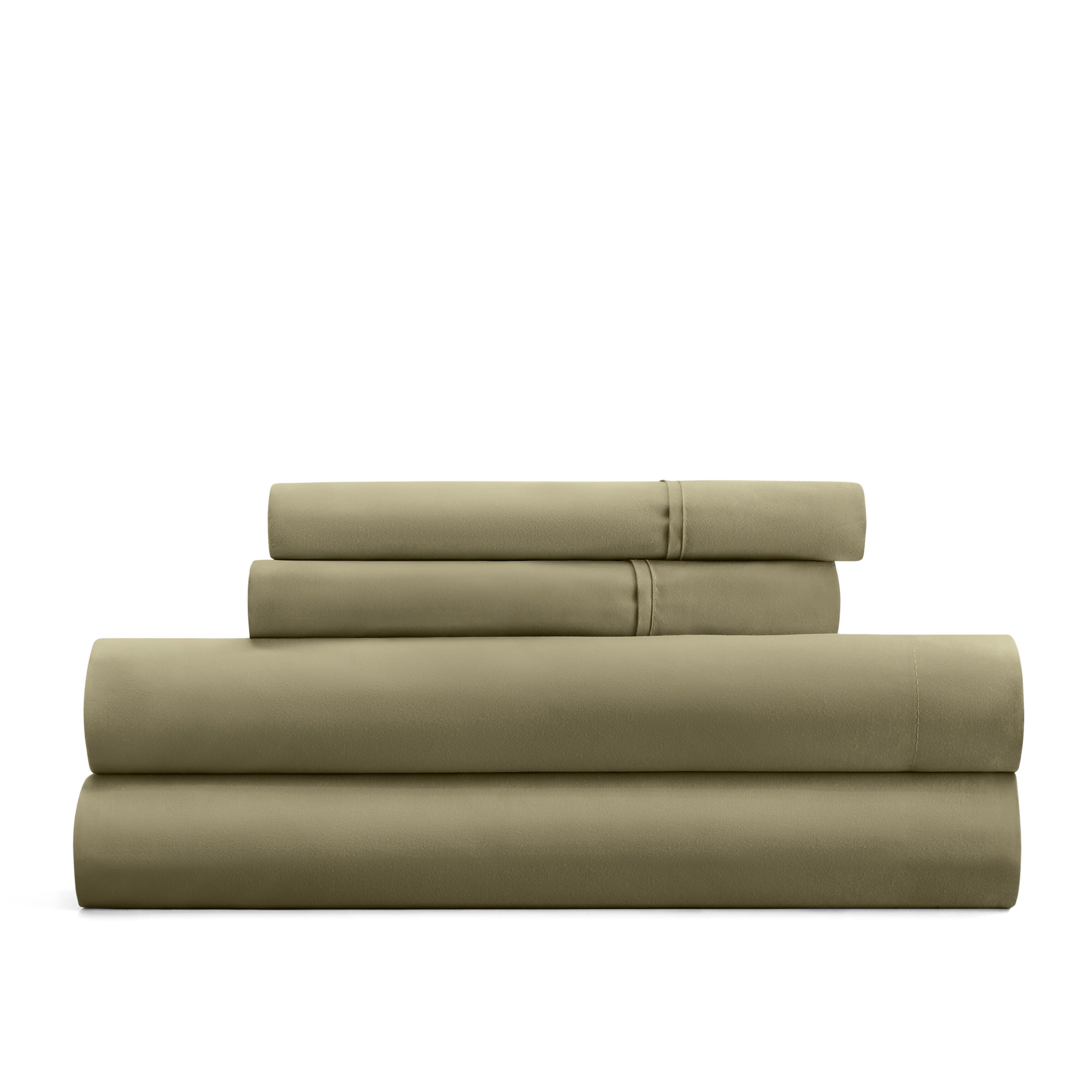 3 Piece Premium Ultra Soft Twin Sheet Set, Sage, rollover