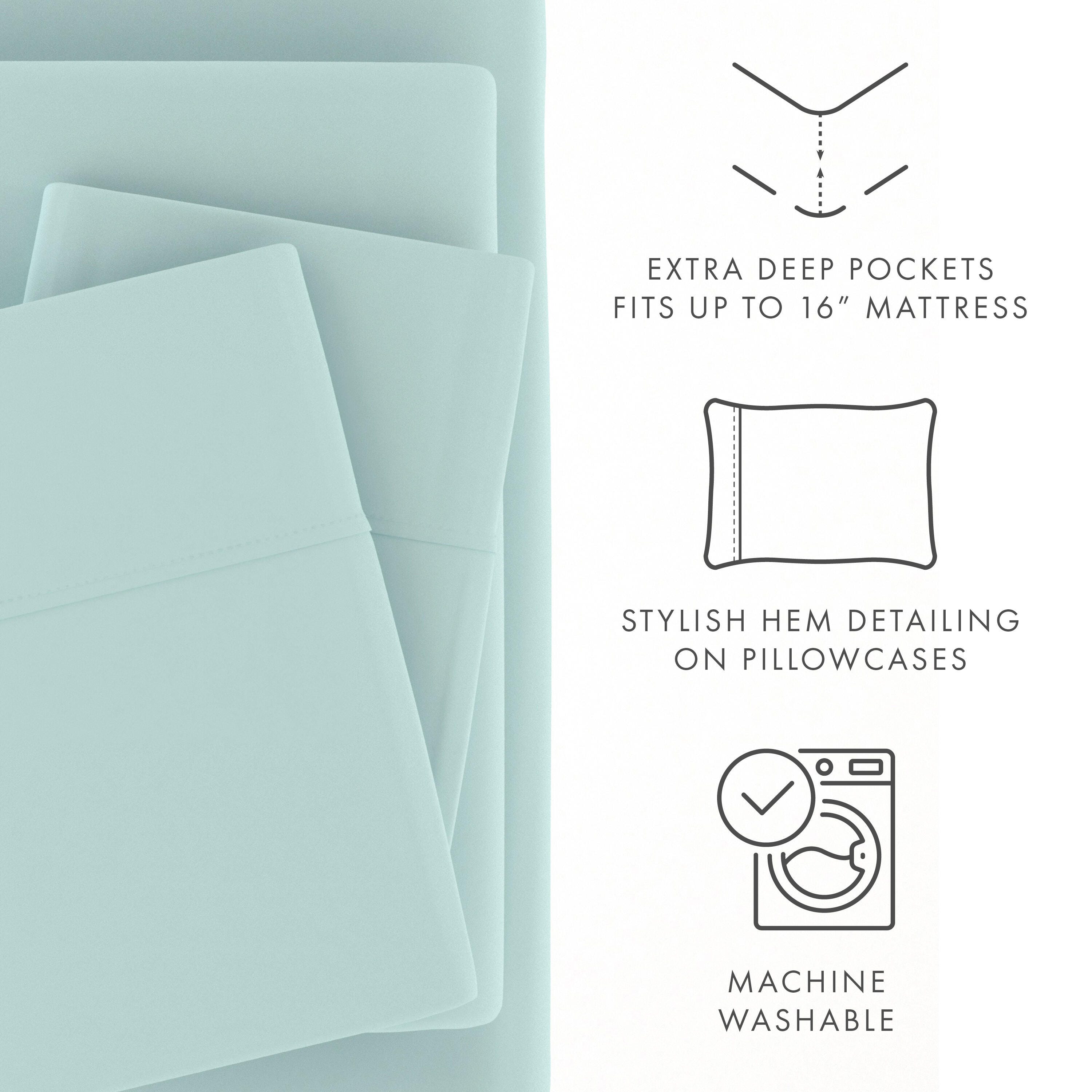 3 Piece Premium Ultra Soft Twin XL Sheet Set, Aqua, large