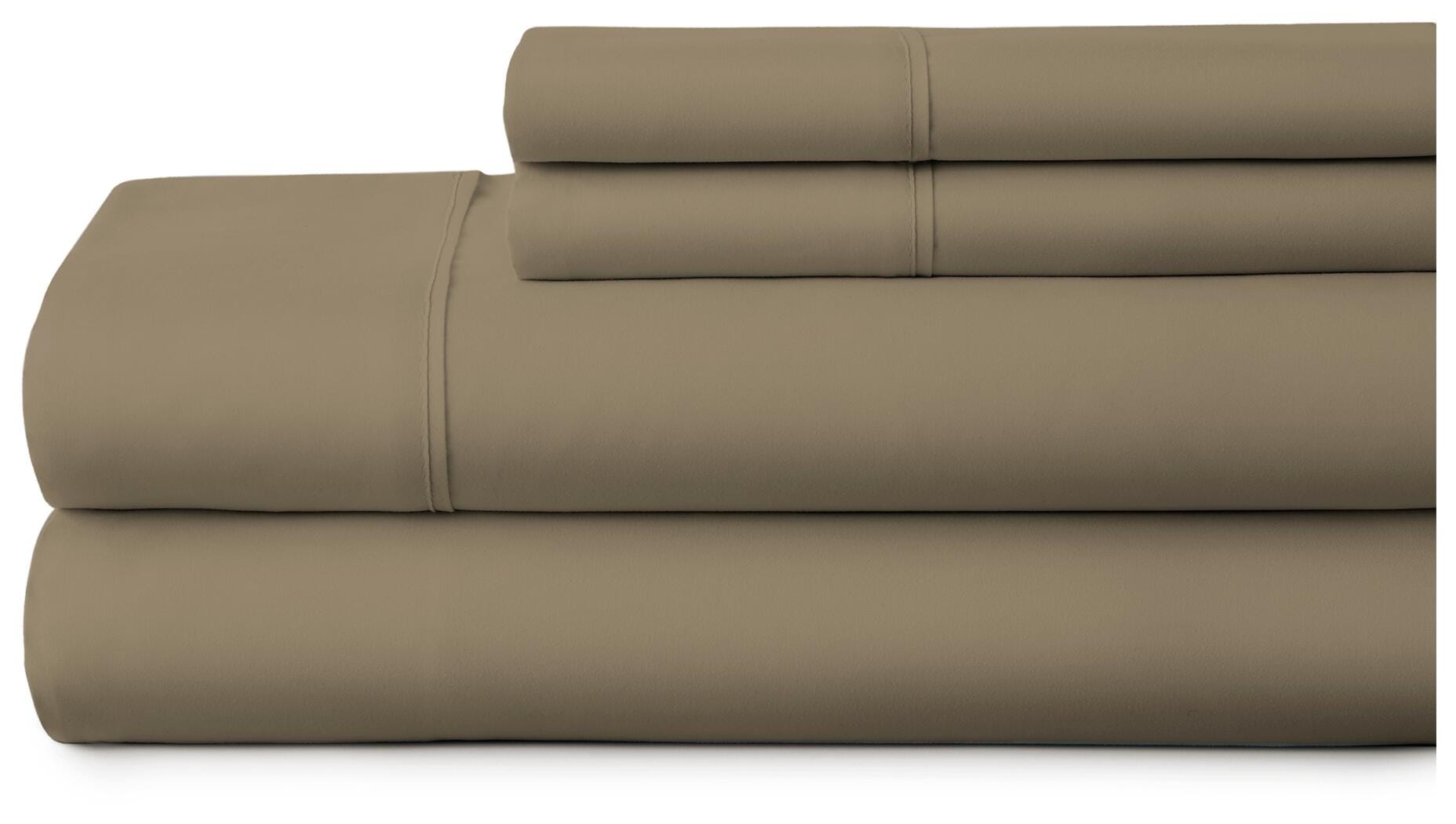 3 Piece Premium Ultra Soft Twin XL Sheet Set, Taupe, large