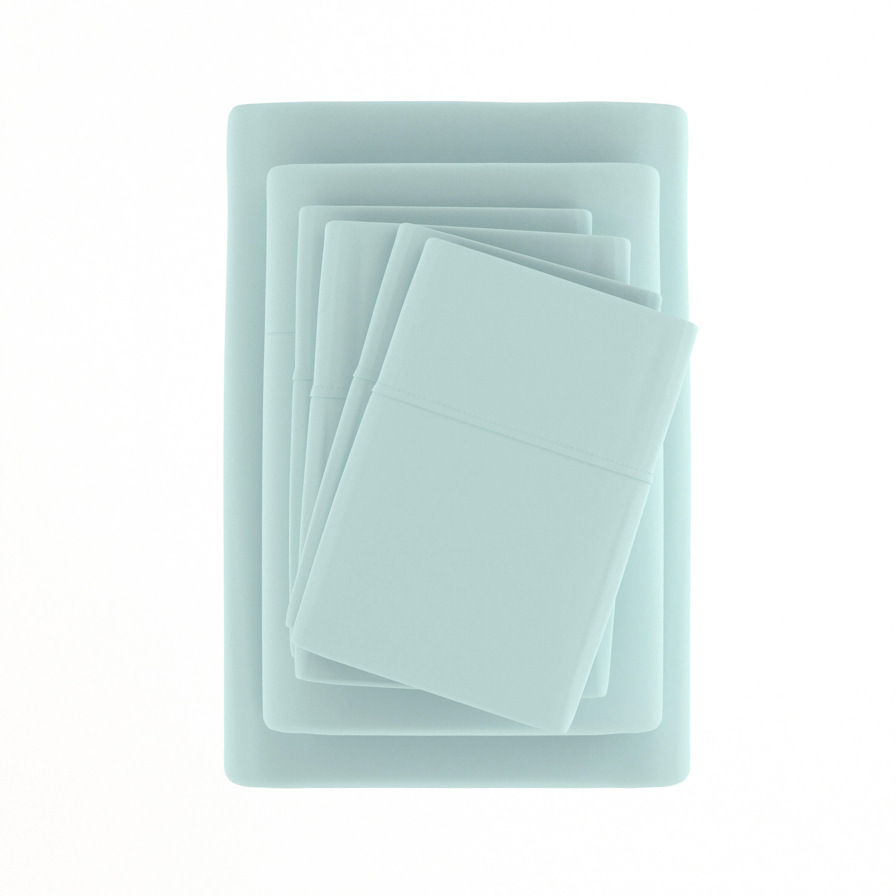 3 Piece Luxury Ultra Soft Twin Sheet Set, Aqua, large