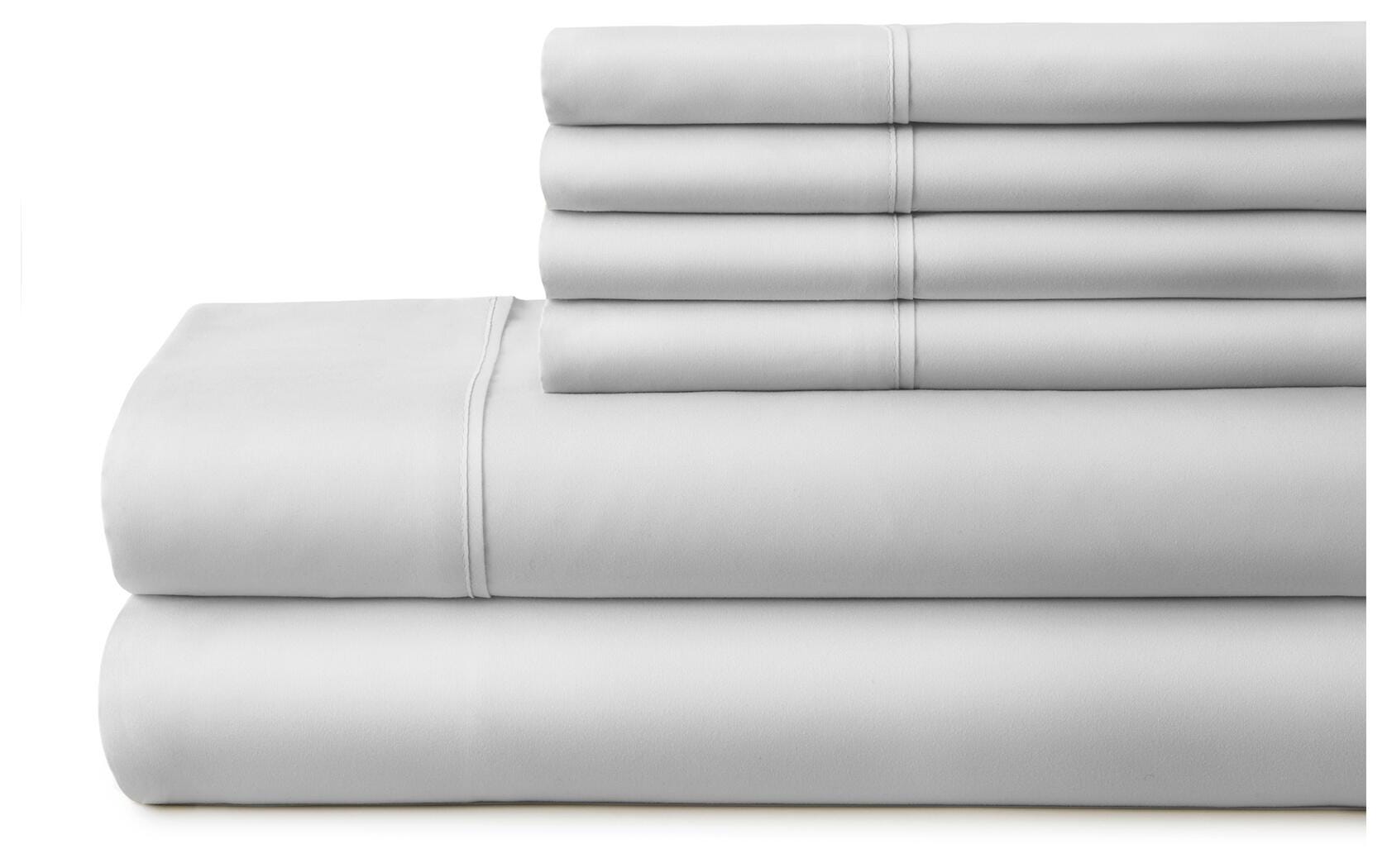 3 Piece Luxury Ultra Soft Twin Sheet Set, Light Gray, large